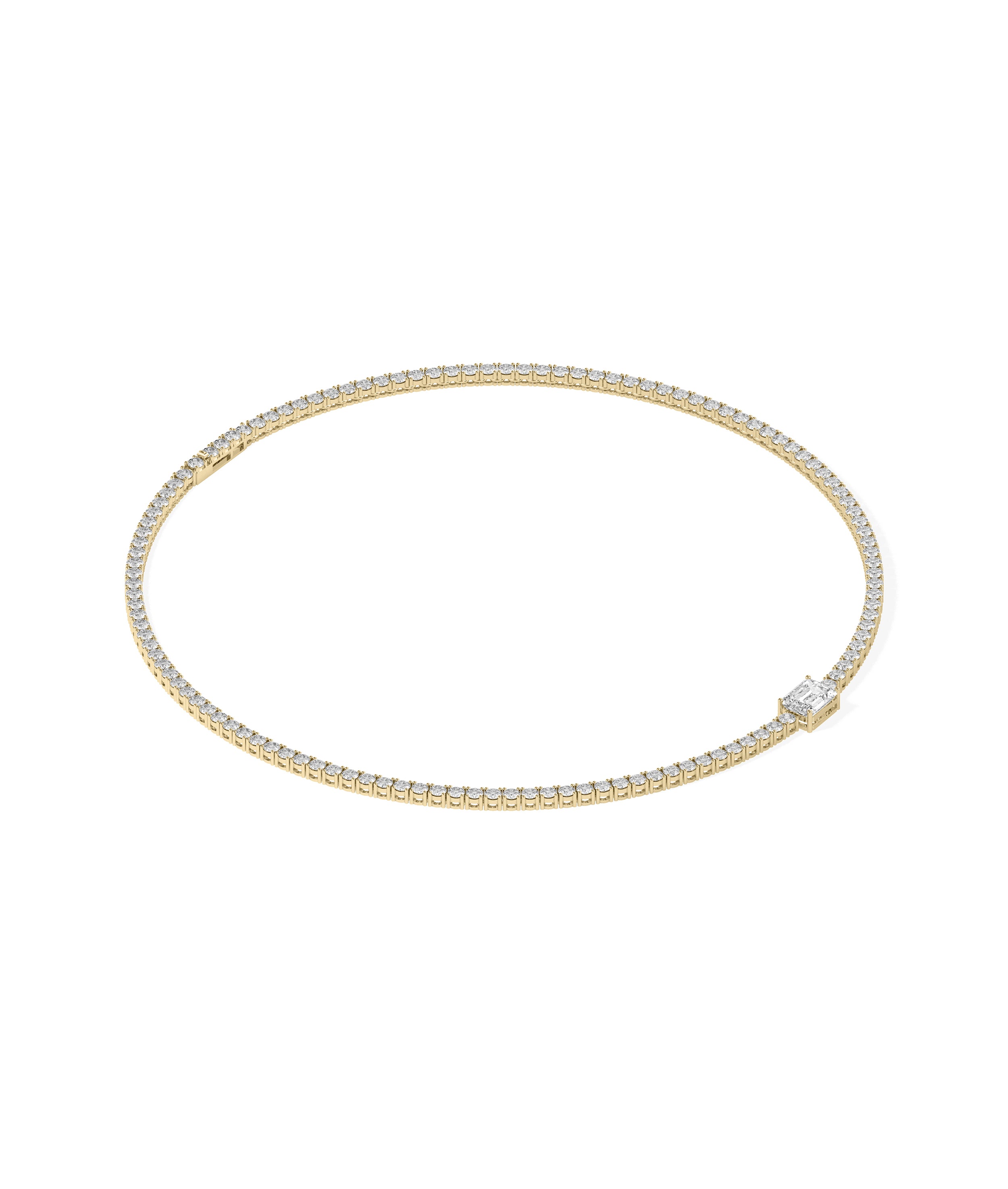 Tennis Necklace with Solitaire | Timeless Diamond Necklace Online