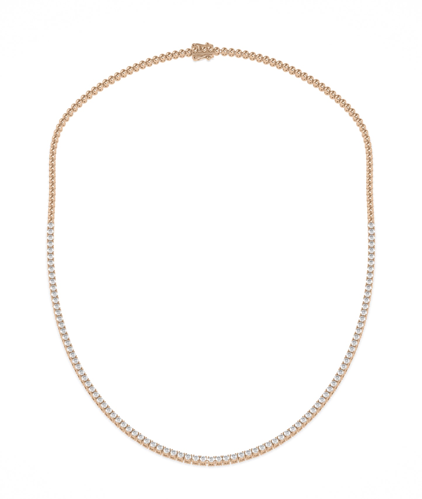 Straight Line Diamond Tennis Necklace | Elegant Diamond Necklace 