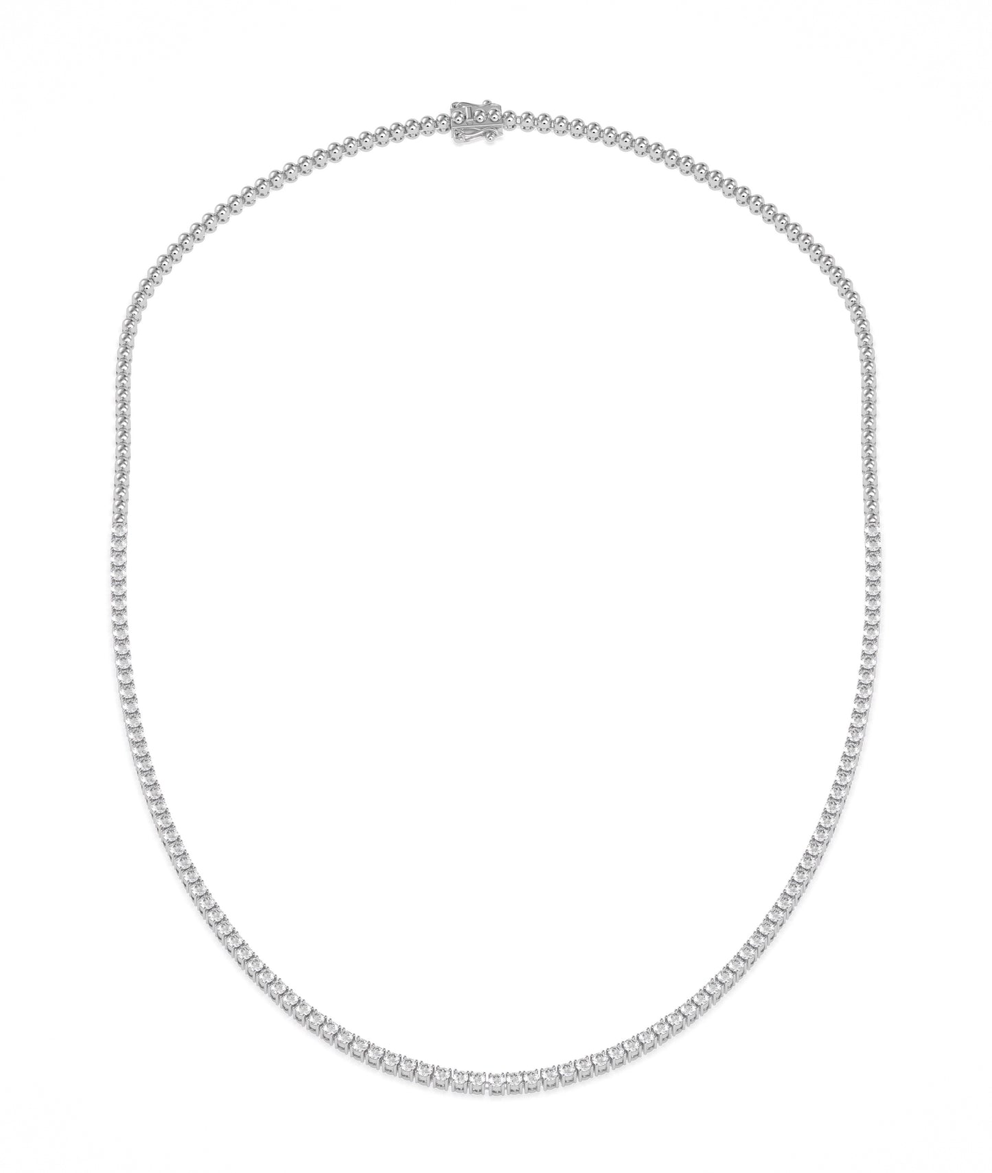 Straight Line Diamond Tennis Necklace | Elegant Diamond Necklace 