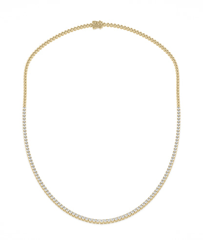 Straight Line Diamond Tennis Necklace | Elegant Diamond Necklace 