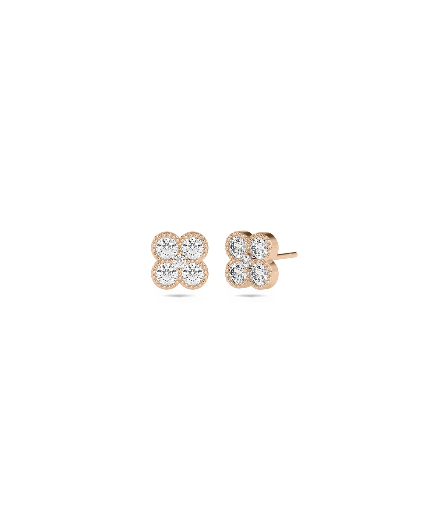 Diamond Clover Earrings- diamond earrings