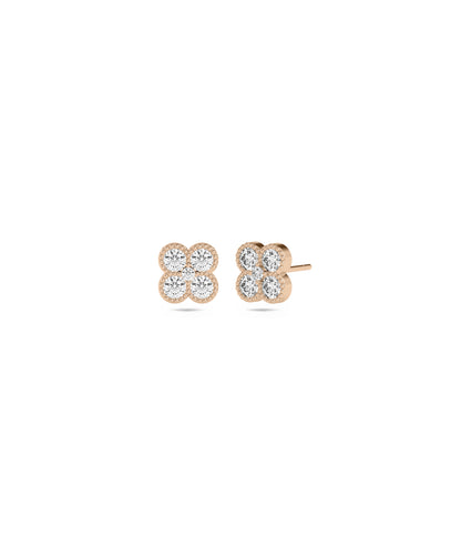 Diamond Clover Earrings- diamond earrings