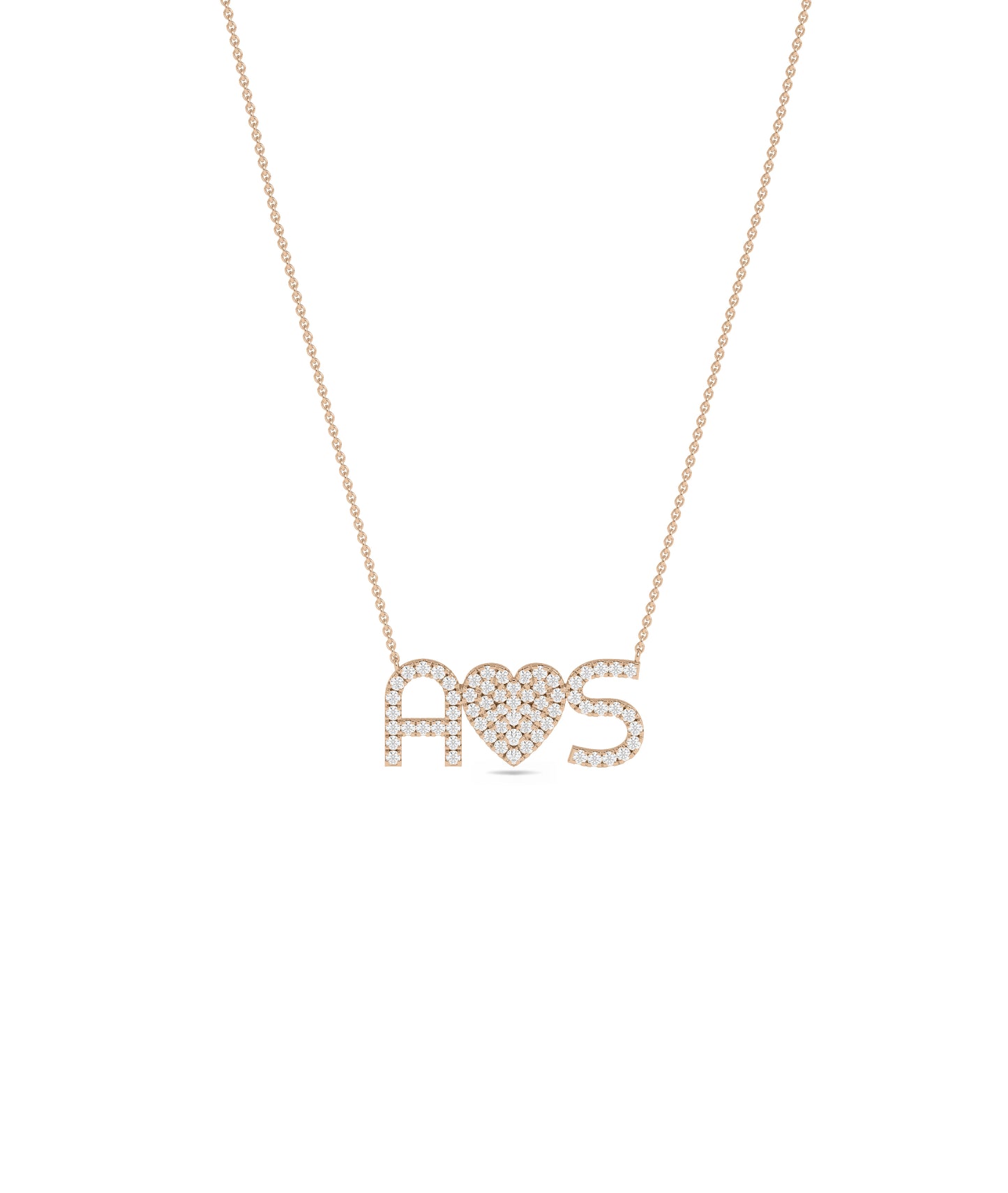 Custom Diamond Pave Initial Necklace - Everyday Jewelry