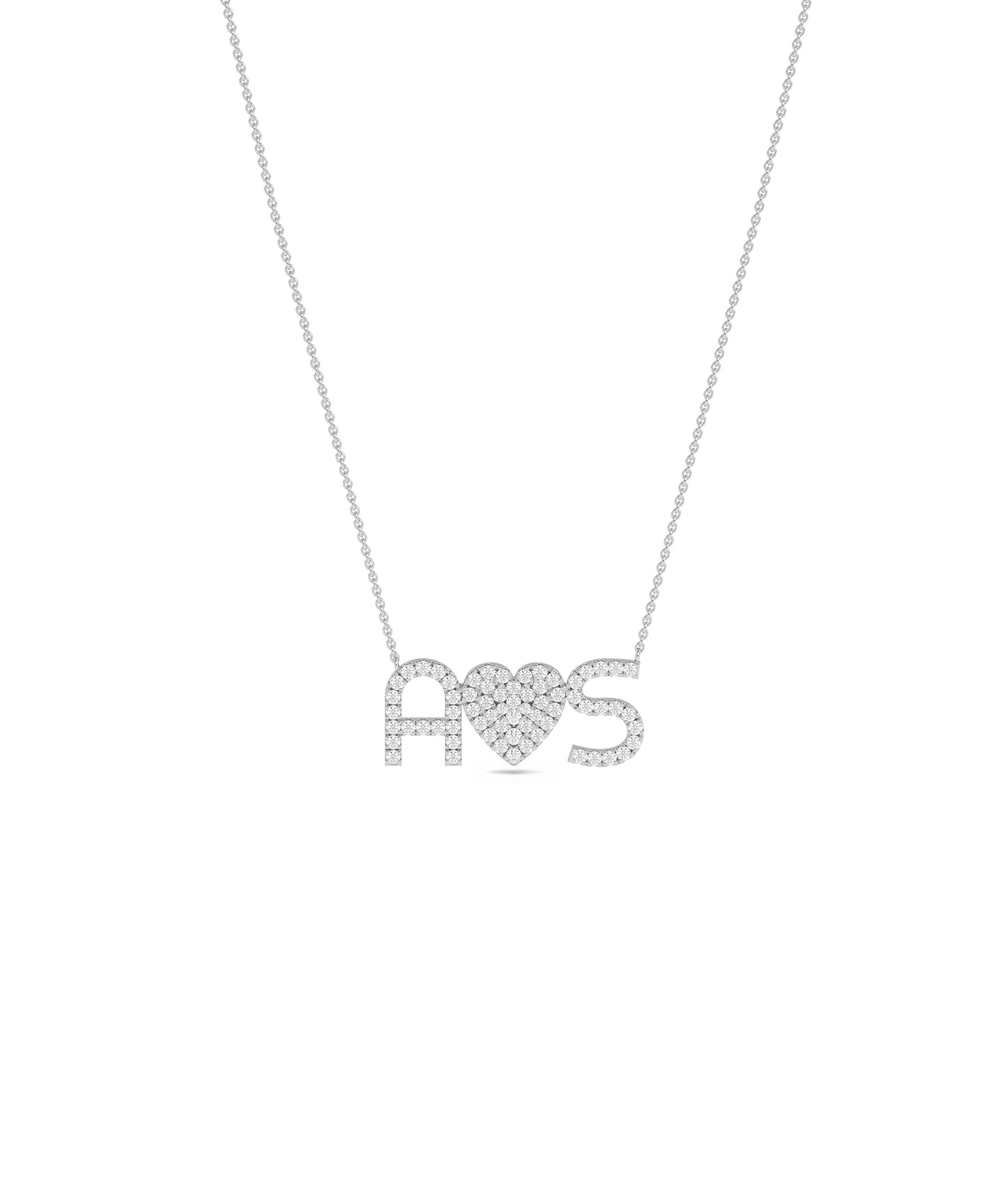 Custom Diamond Pave Initial Necklace - Everyday Jewelry