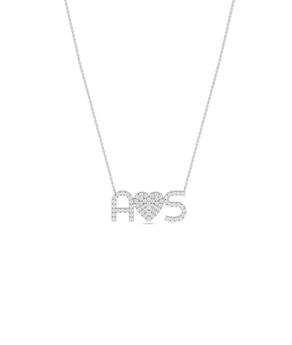 Custom Diamond Pave Initial Necklace - Everyday Jewelry