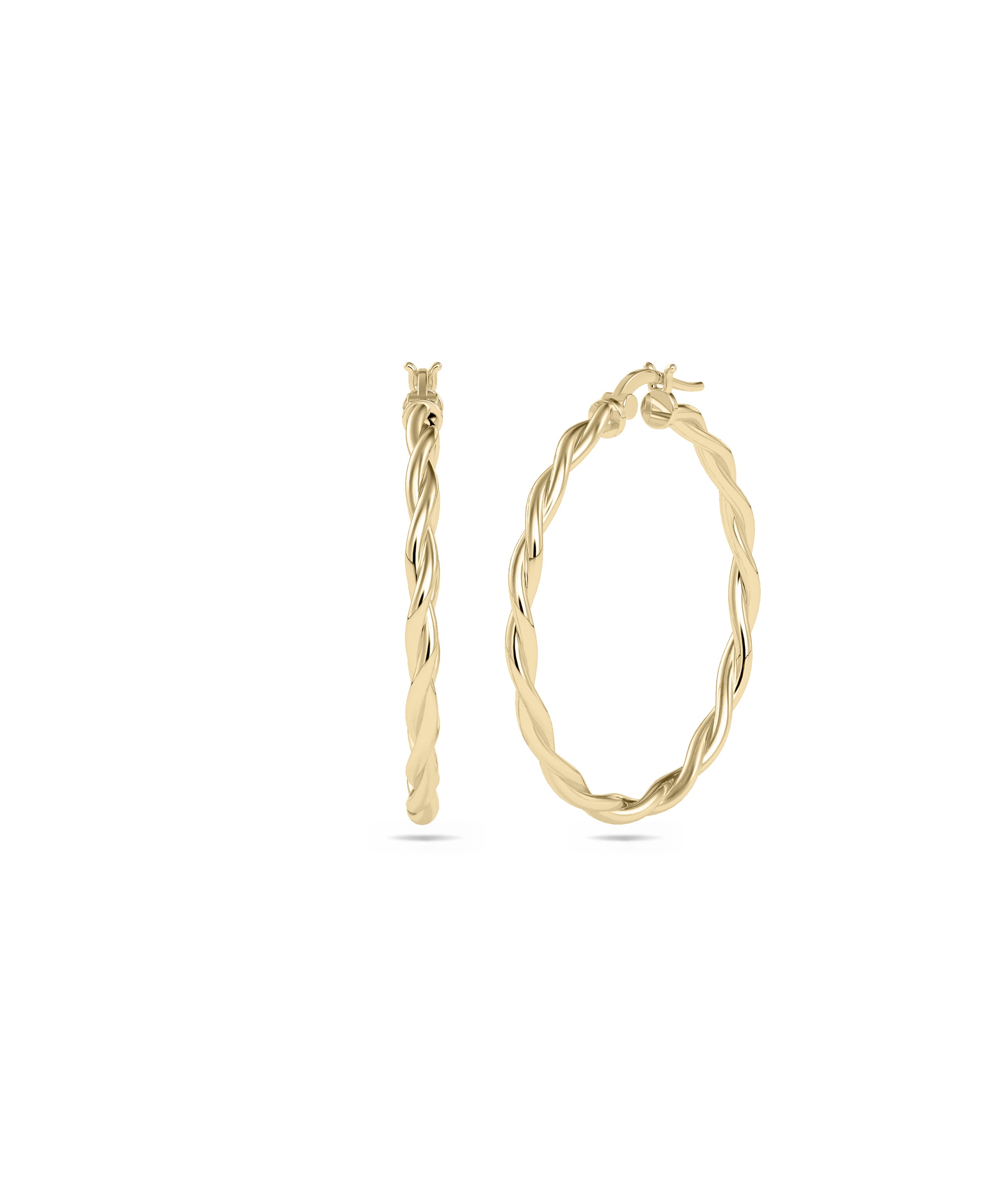 Diamond Twist Hoop Earring | Diamond Earrings 