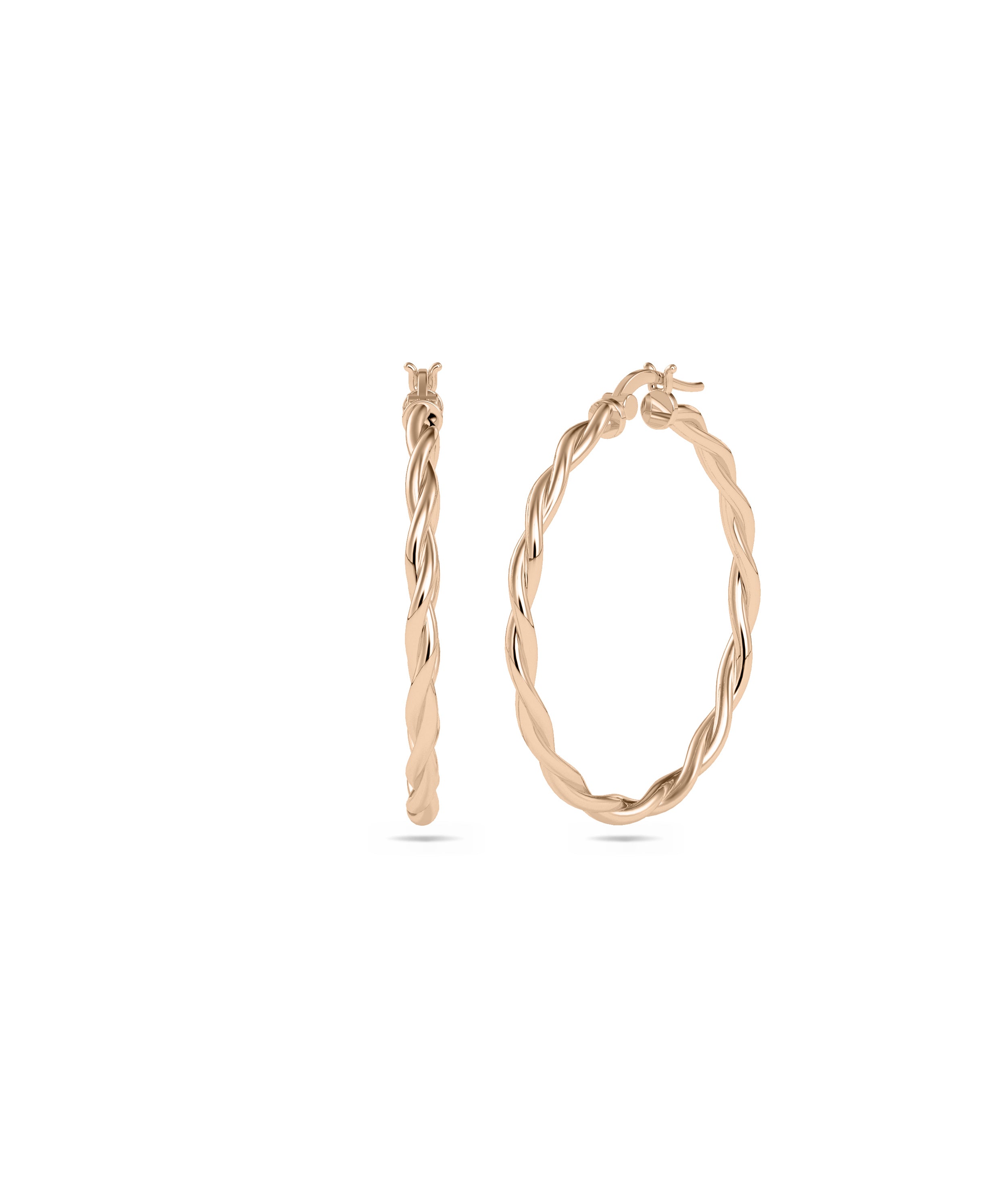 Diamond Twist Hoop Earring | Diamond Earrings 