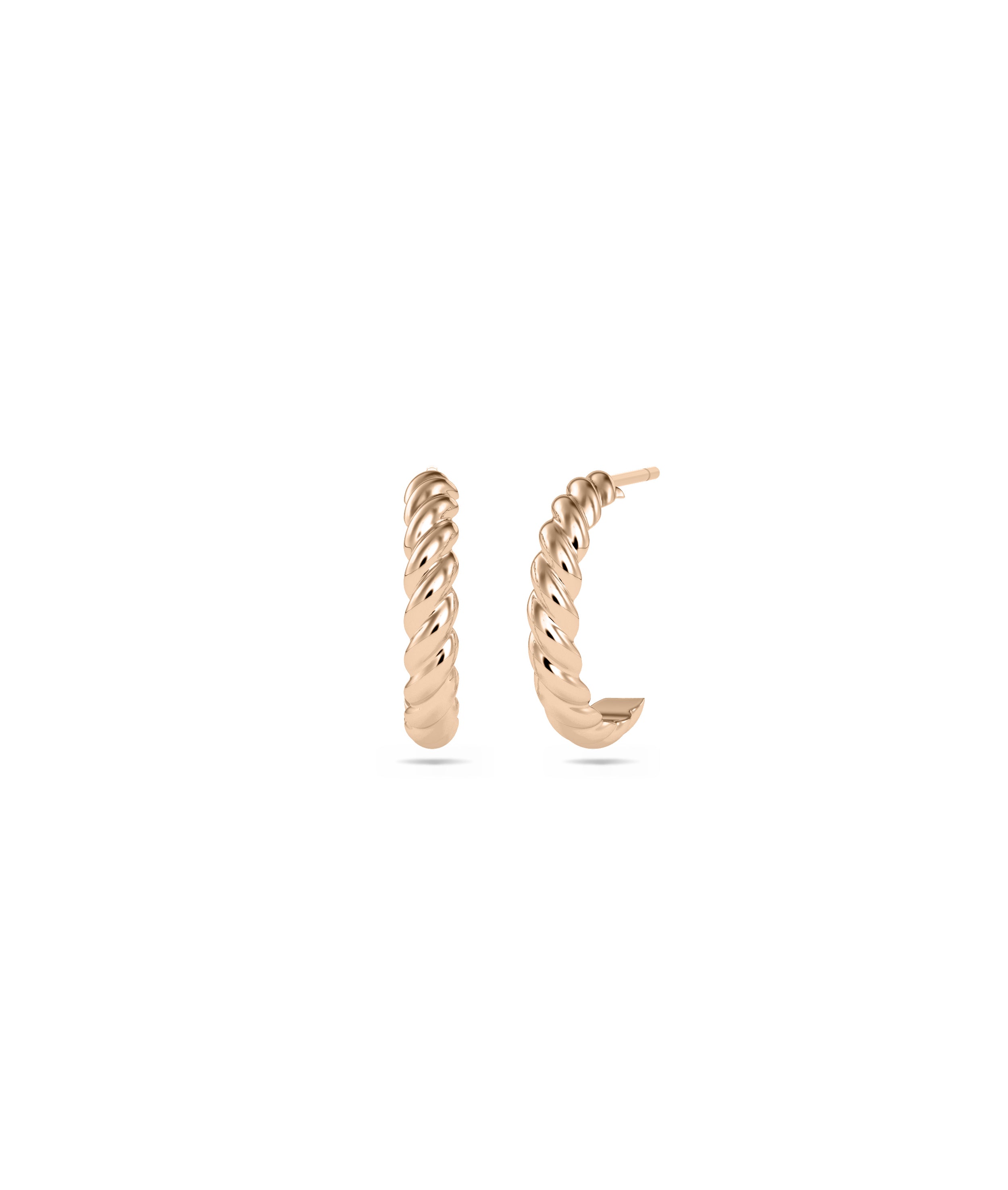 Groove Gold Half Hoop Earring- diamond earrings