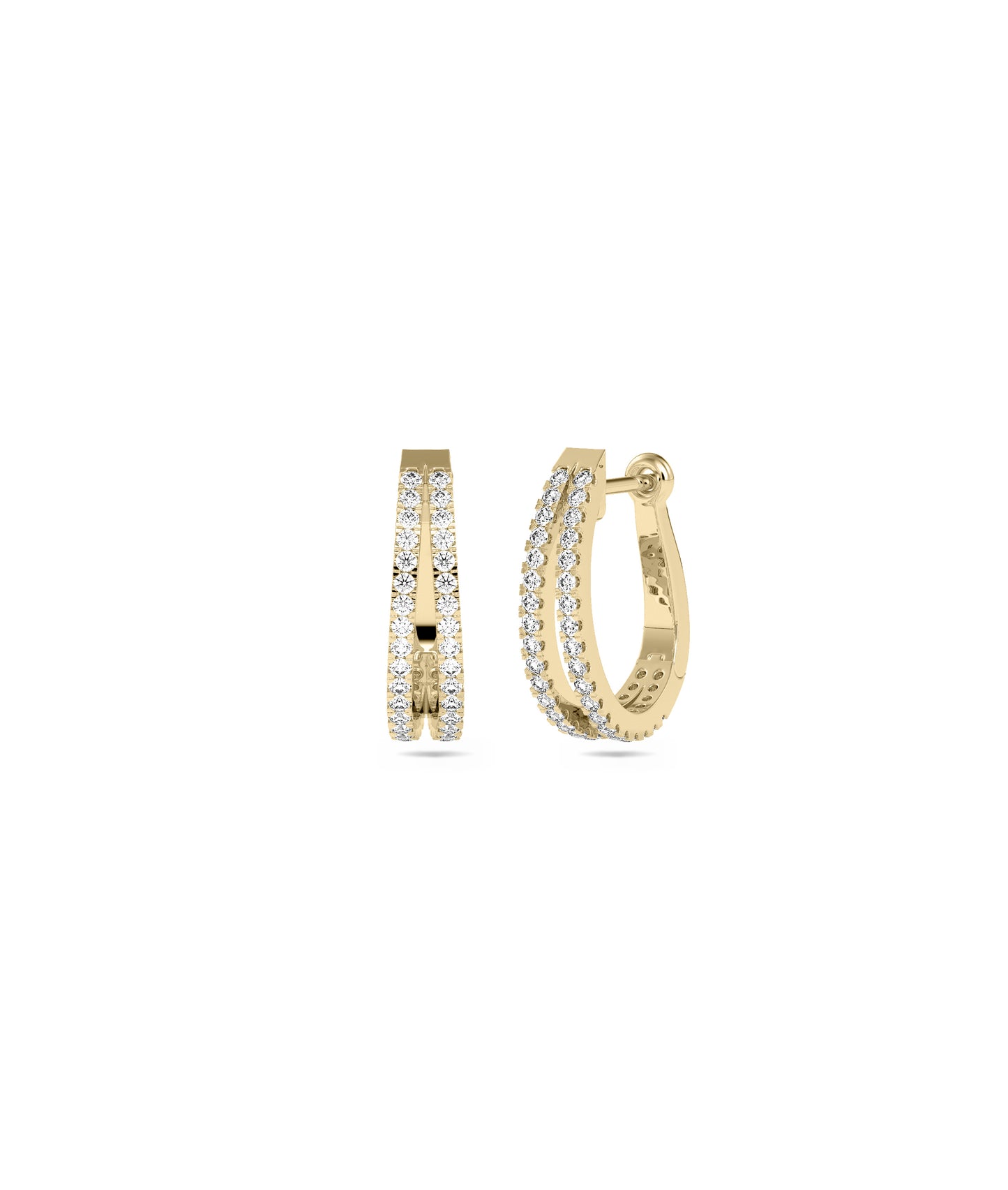 Diamond Split Shank Hoop Earring | Everyday Jewelry