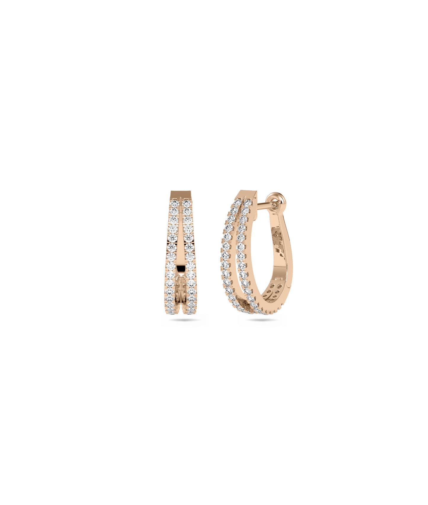 Diamond Split Shank Hoop Earring | Everyday Jewelry