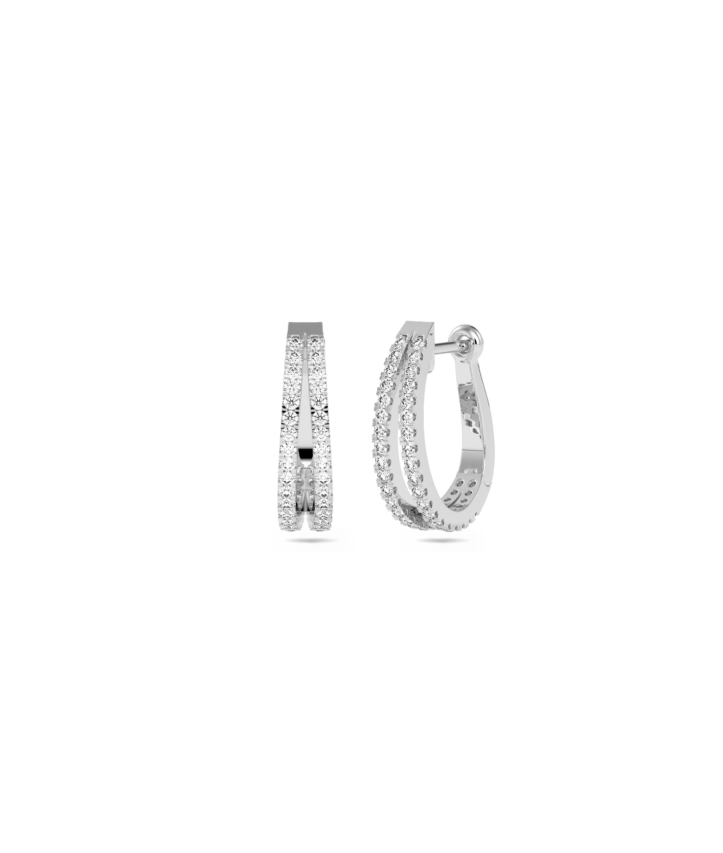 Diamond Split Shank Hoop Earring | Everyday Jewelry