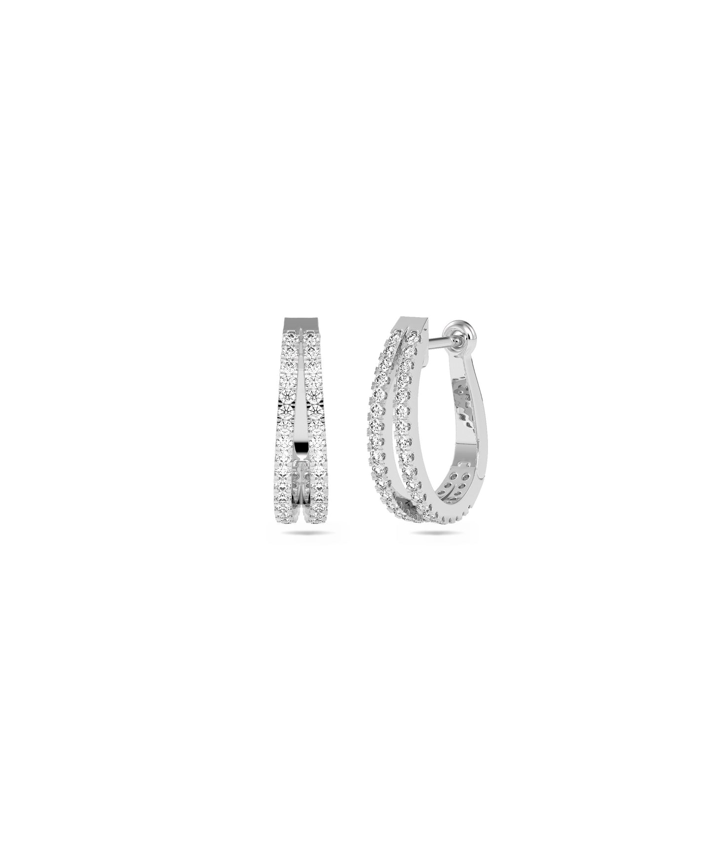 Diamond Split Shank Hoop Earring | Everyday Jewelry