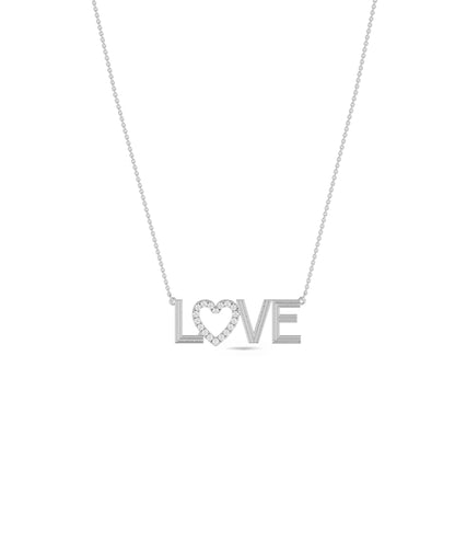 Grooved Custom Name Necklace with a Diamond Pave Charm | Everyday Jewelry