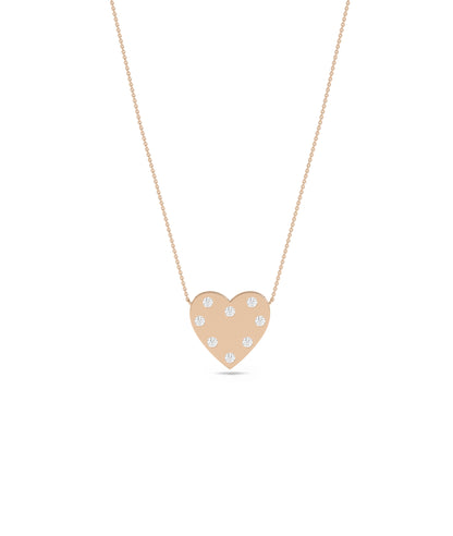 Diamond Bezel Heart Necklace - Everyday Jewelry