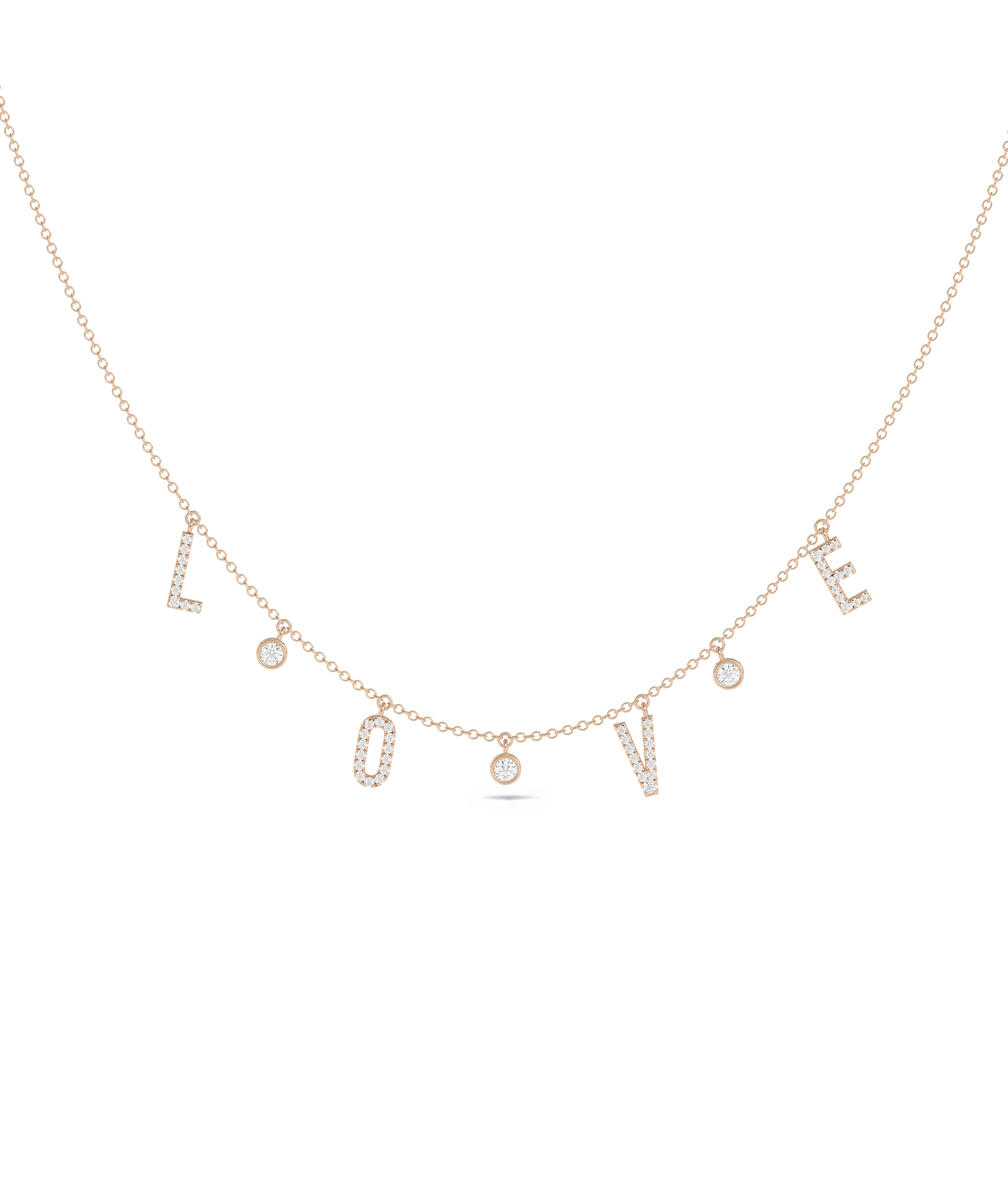 Diamond Pave Station Necklace - Chic Everyday Jewelry