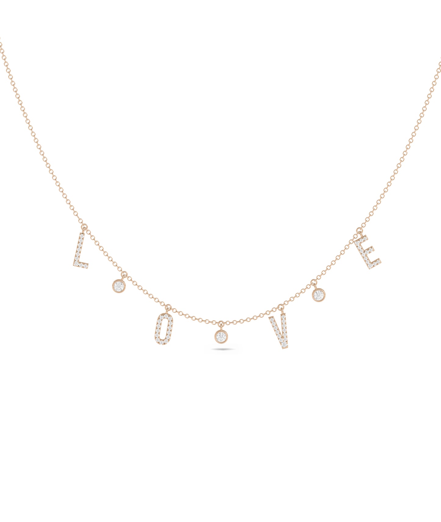 Diamond Pave Station Necklace - Chic Everyday Jewelry