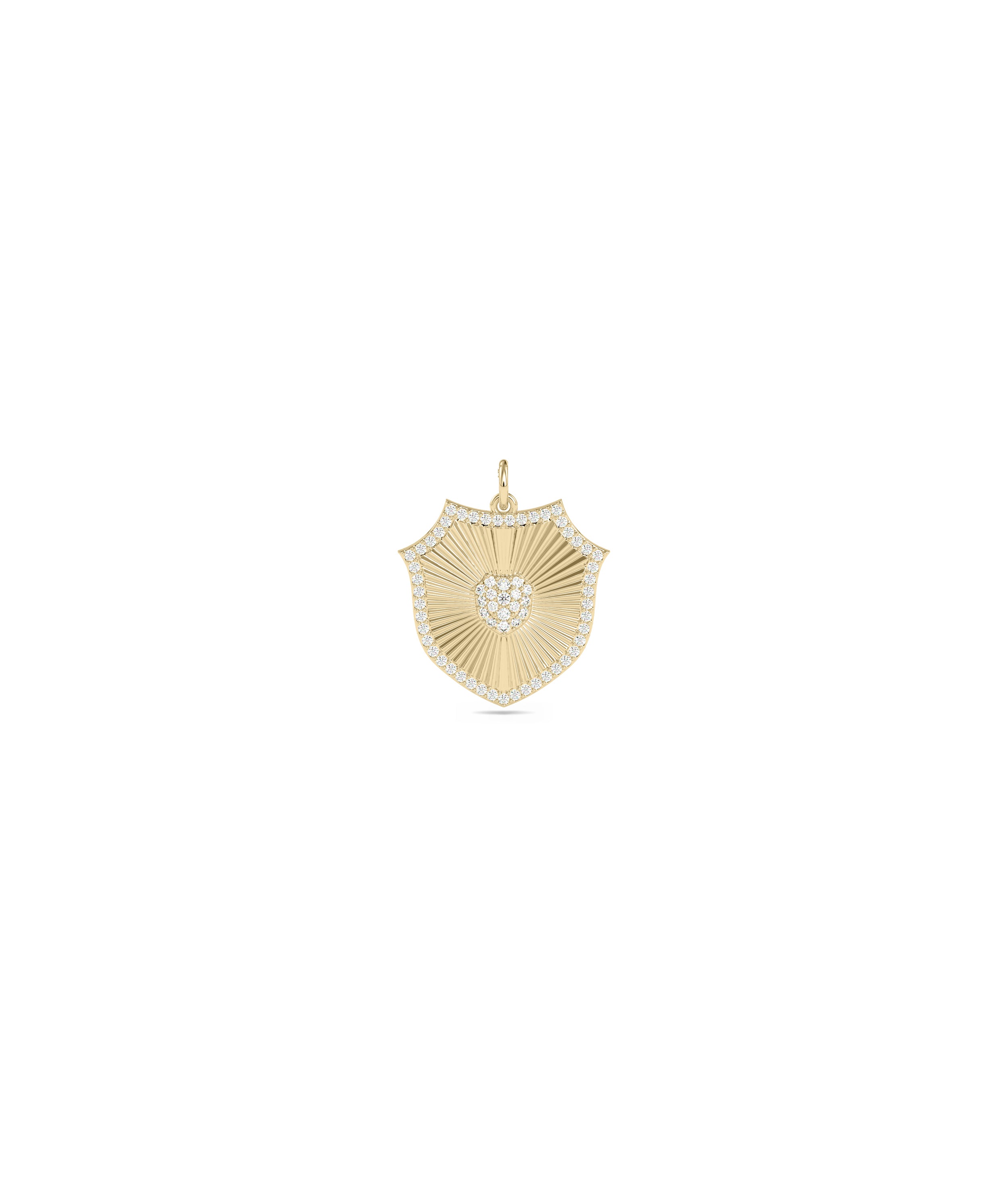 Diamond Outline Groove Medallion - Everyday Jewelry