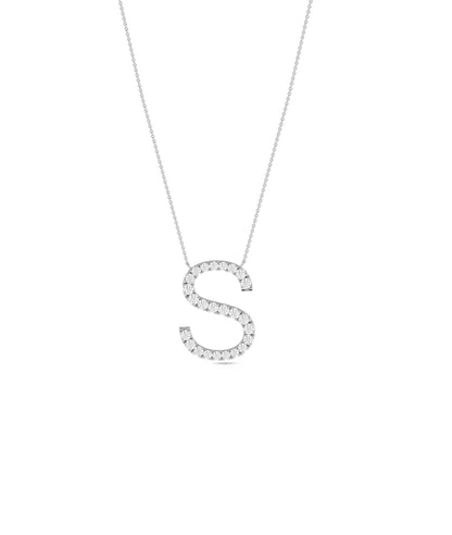 Custom Diamond Letter Initial Necklace - Everyday Jewelry