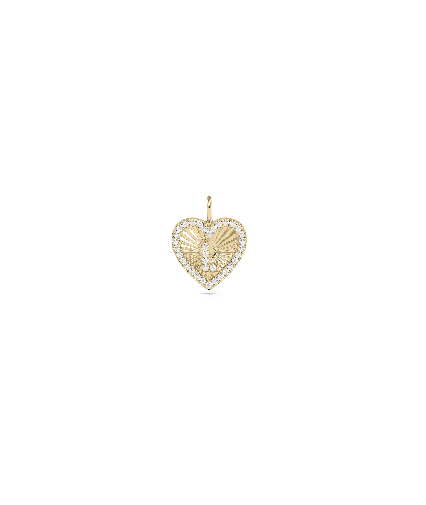 Diamond Heart Initial Necklace - Everyday Jewelry