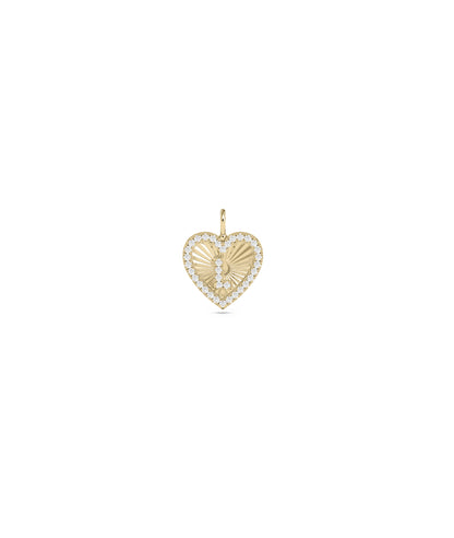 Diamond Heart Initial Necklace - Everyday Jewelry