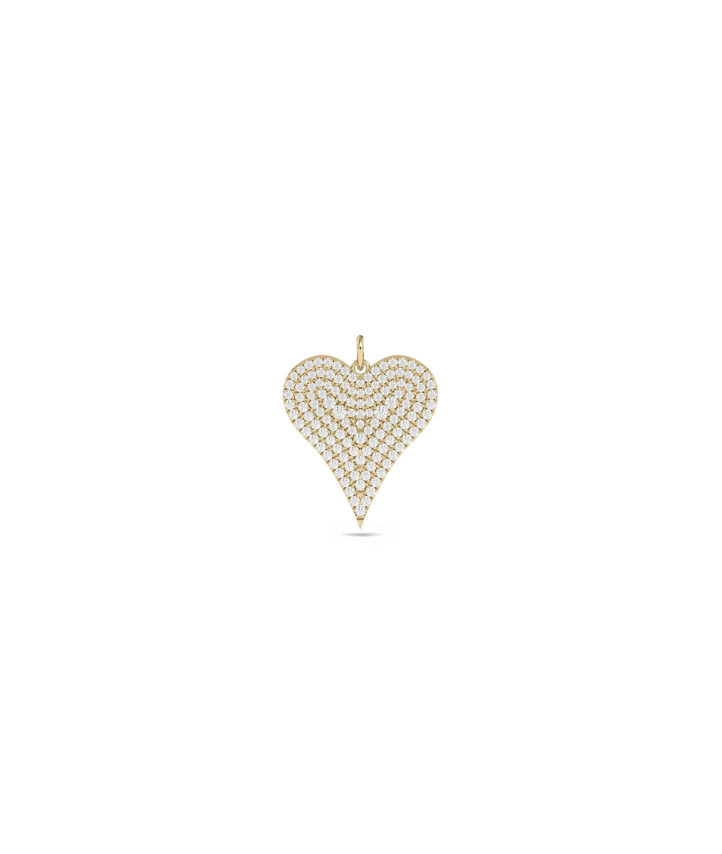 Diamond Pave Heart Charm - Perfect Everyday Jewelry