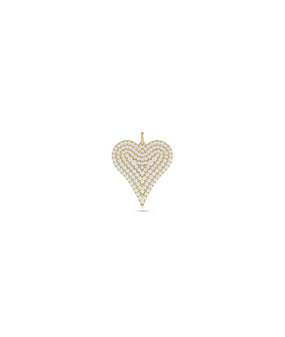 Diamond Pave Heart Charm - Perfect Everyday Jewelry