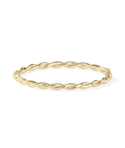 "Twist Gold Bangle - Elegant Gold and Diamond Bangles for Timeless Style"