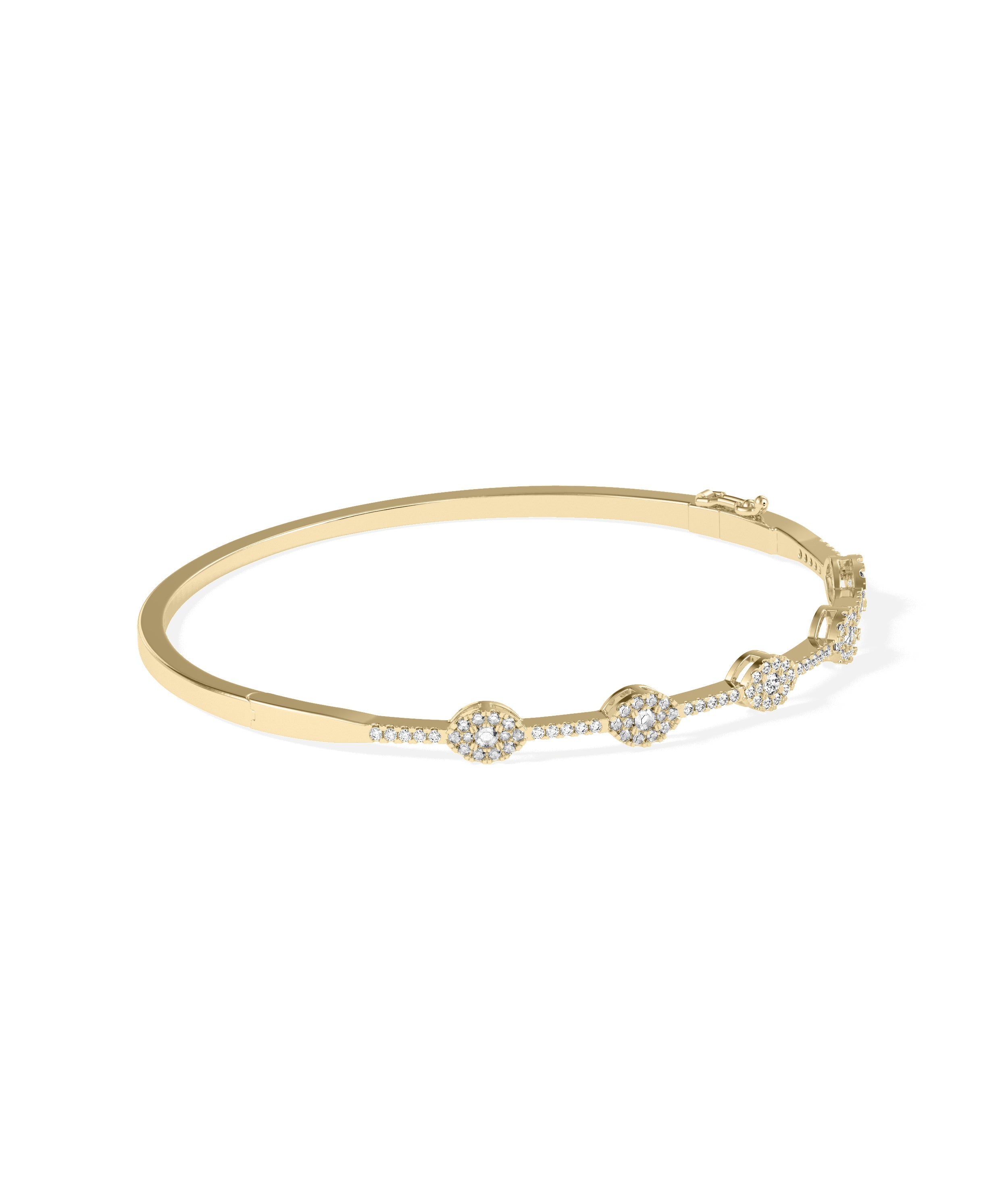 Diamond Station Bangle | Diamond Bangle Bracelet