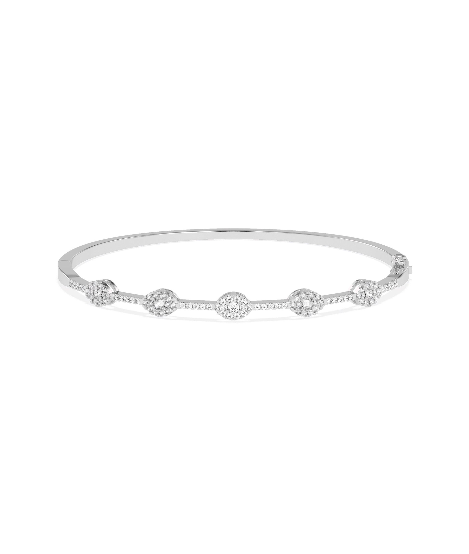 Diamond Station Bangle | Diamond Bangle Bracelet