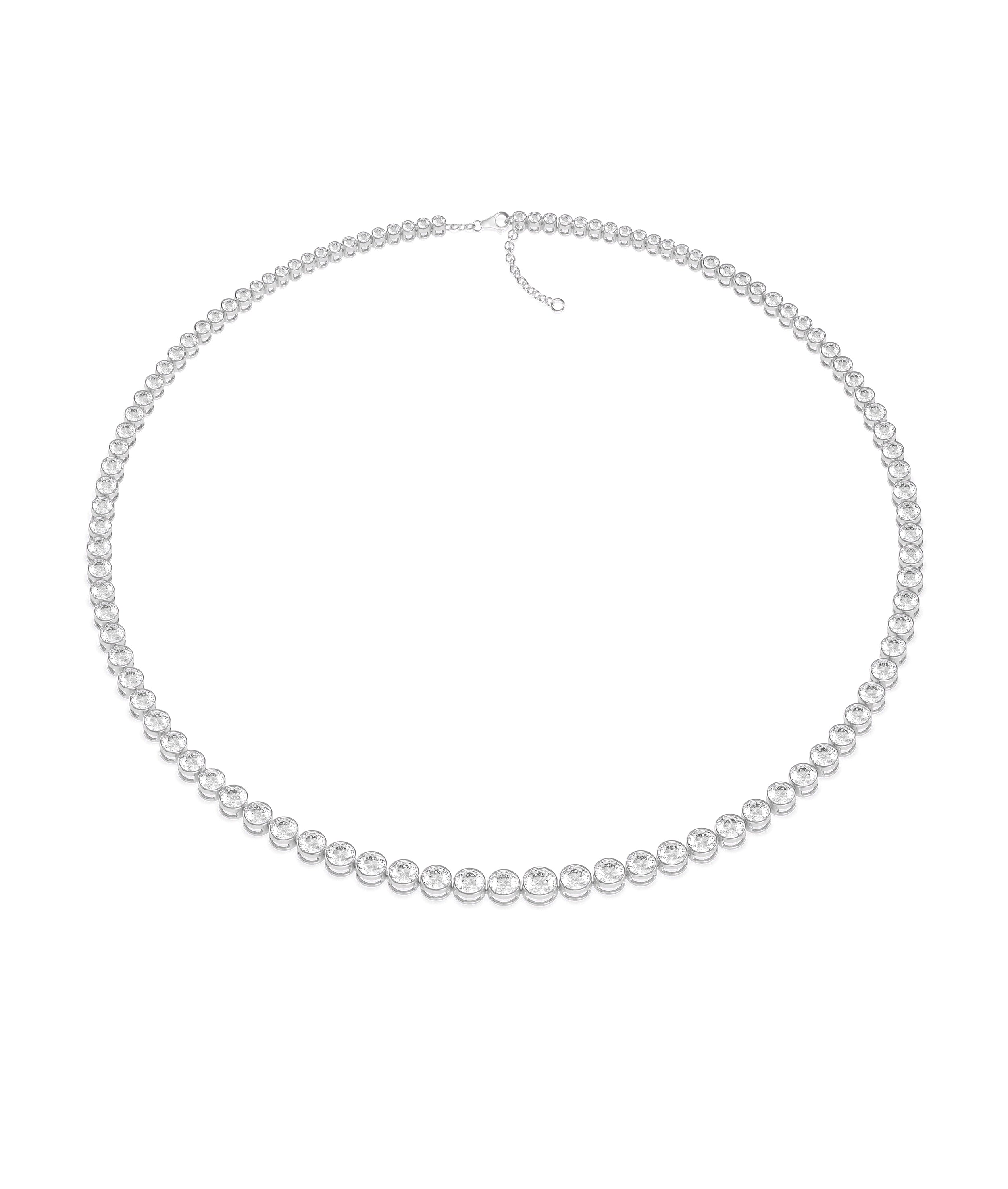 Graduating Diamond Bezel Necklace - Diamond Necklace