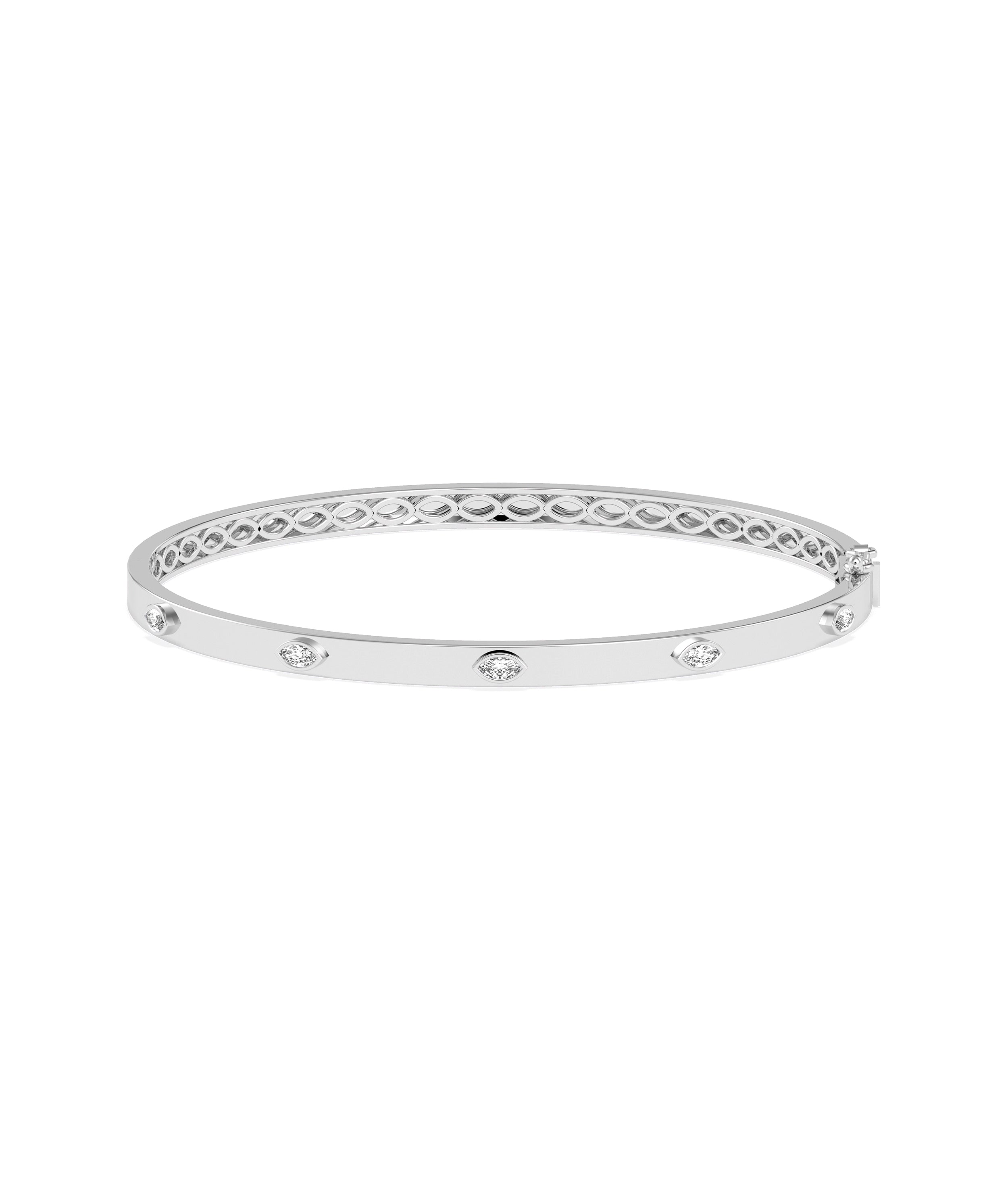 Diamond Station Bangle | Everyday Jewelry