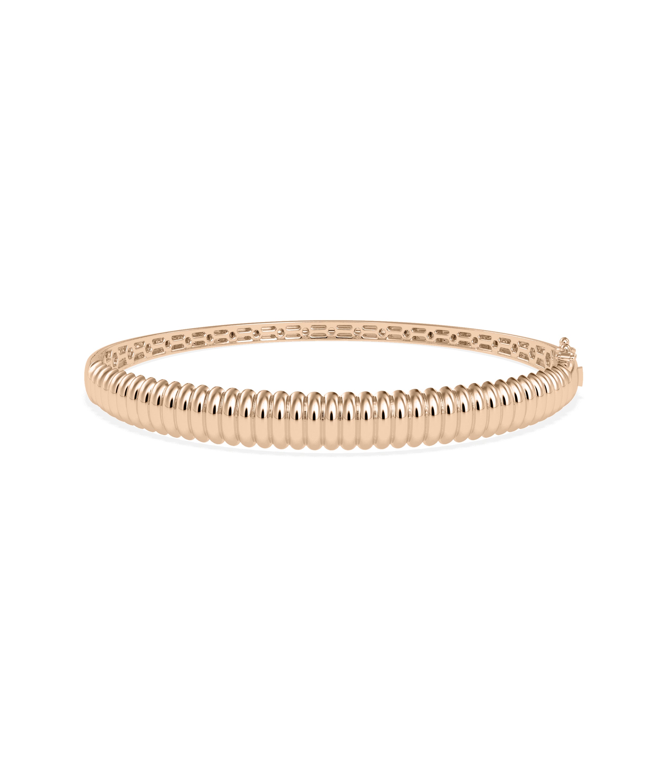 Groove Dome Gold Bangle- Gold and diamond bangles