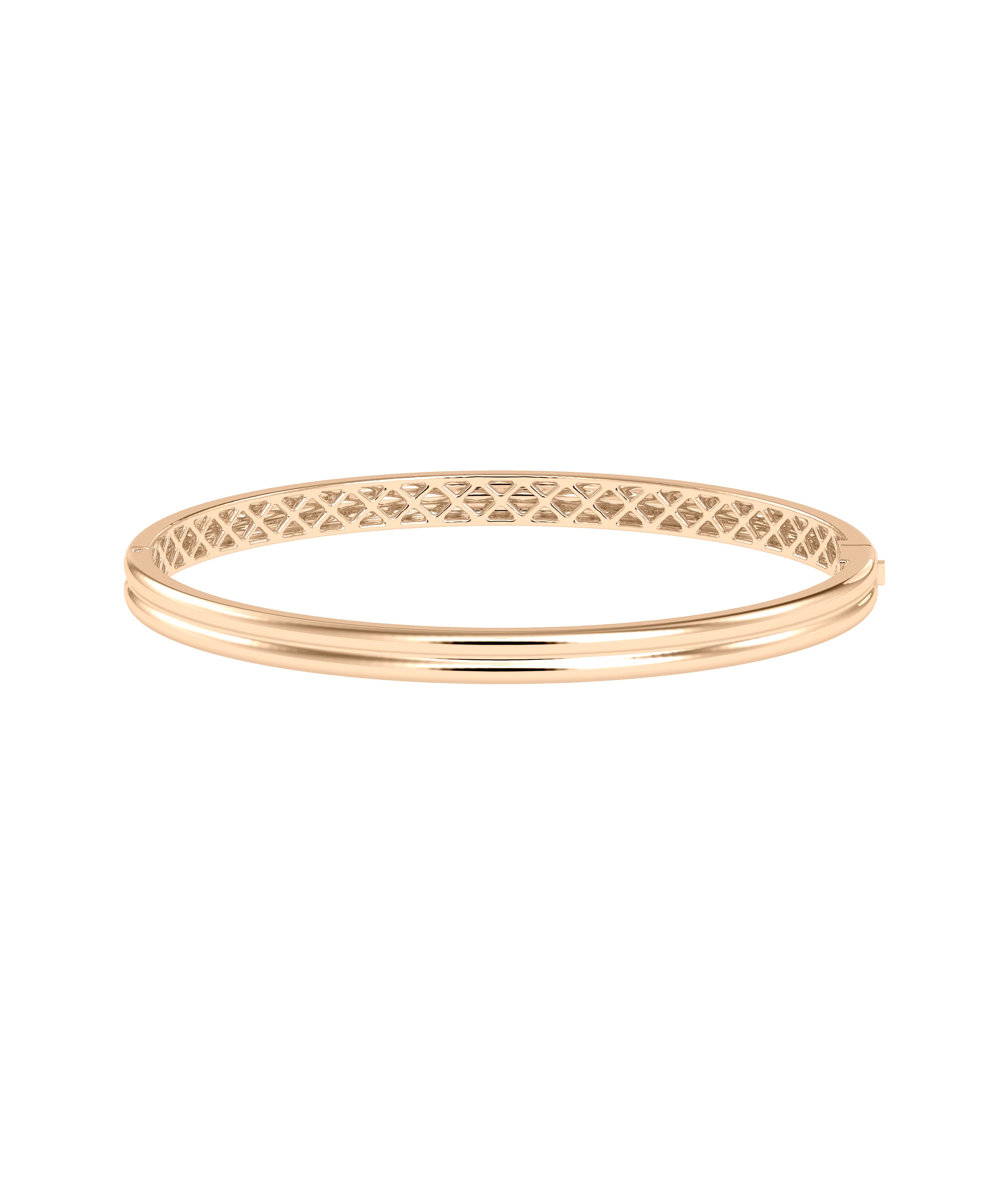 Grooved Gold Bangle | Diamond Bangle