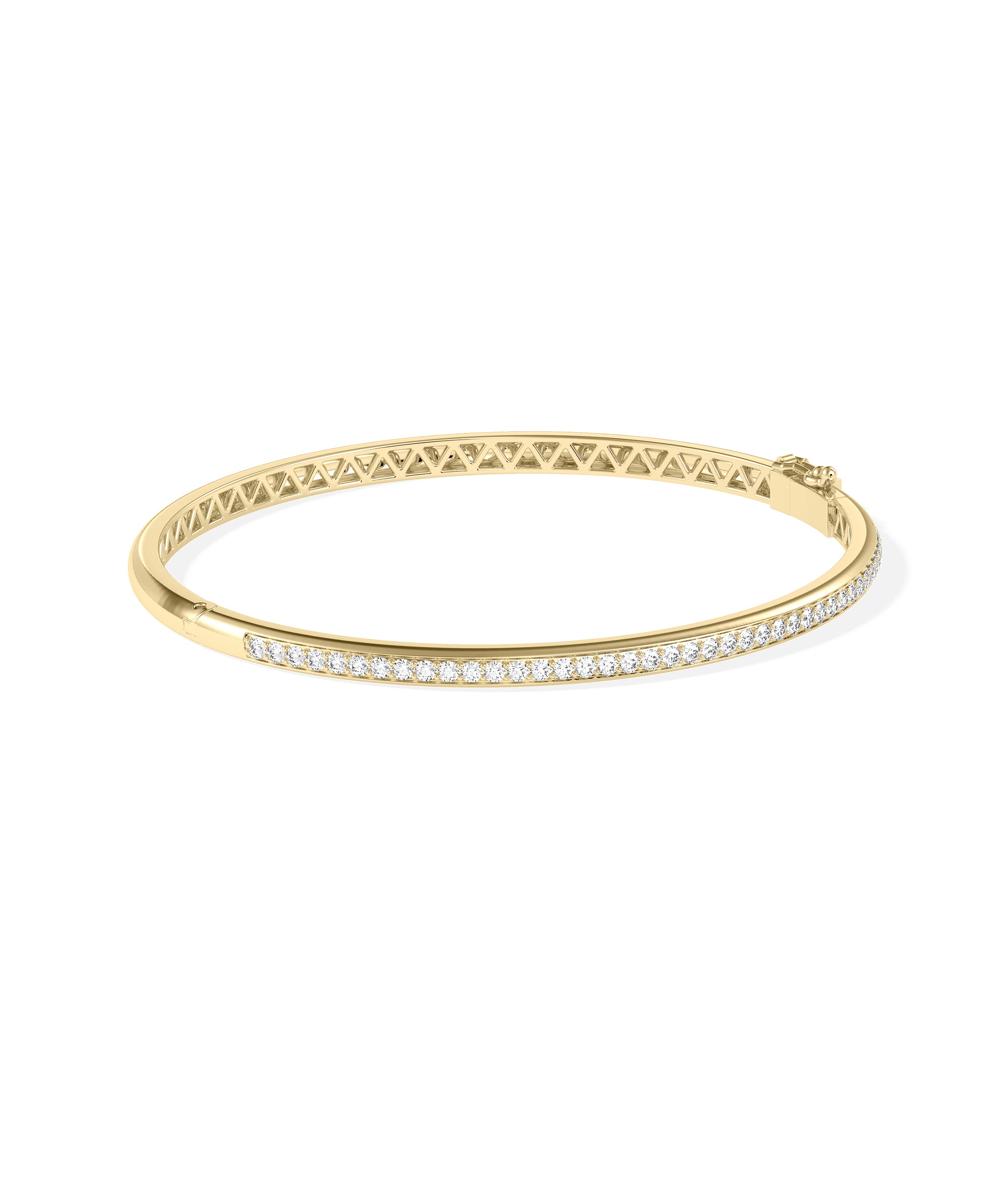 Diamond Straight Line Bangle | Diamond Bangle Design