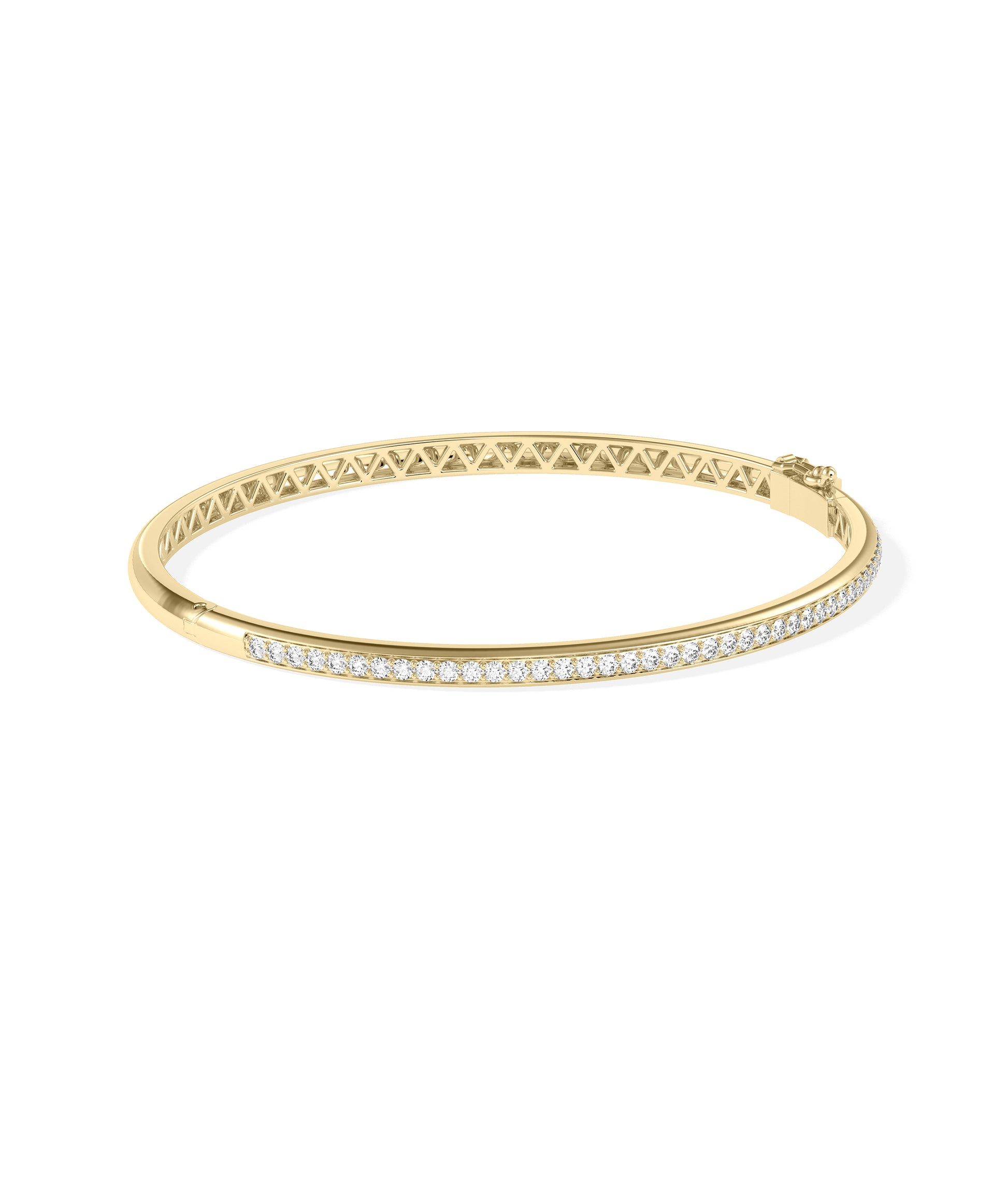 Diamond Straight Line Bangle | Diamond Bangle Design