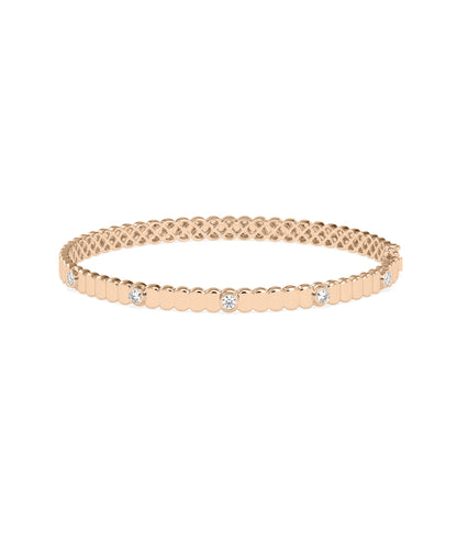 Grooved Diamond Bangle | Diamond Bangle