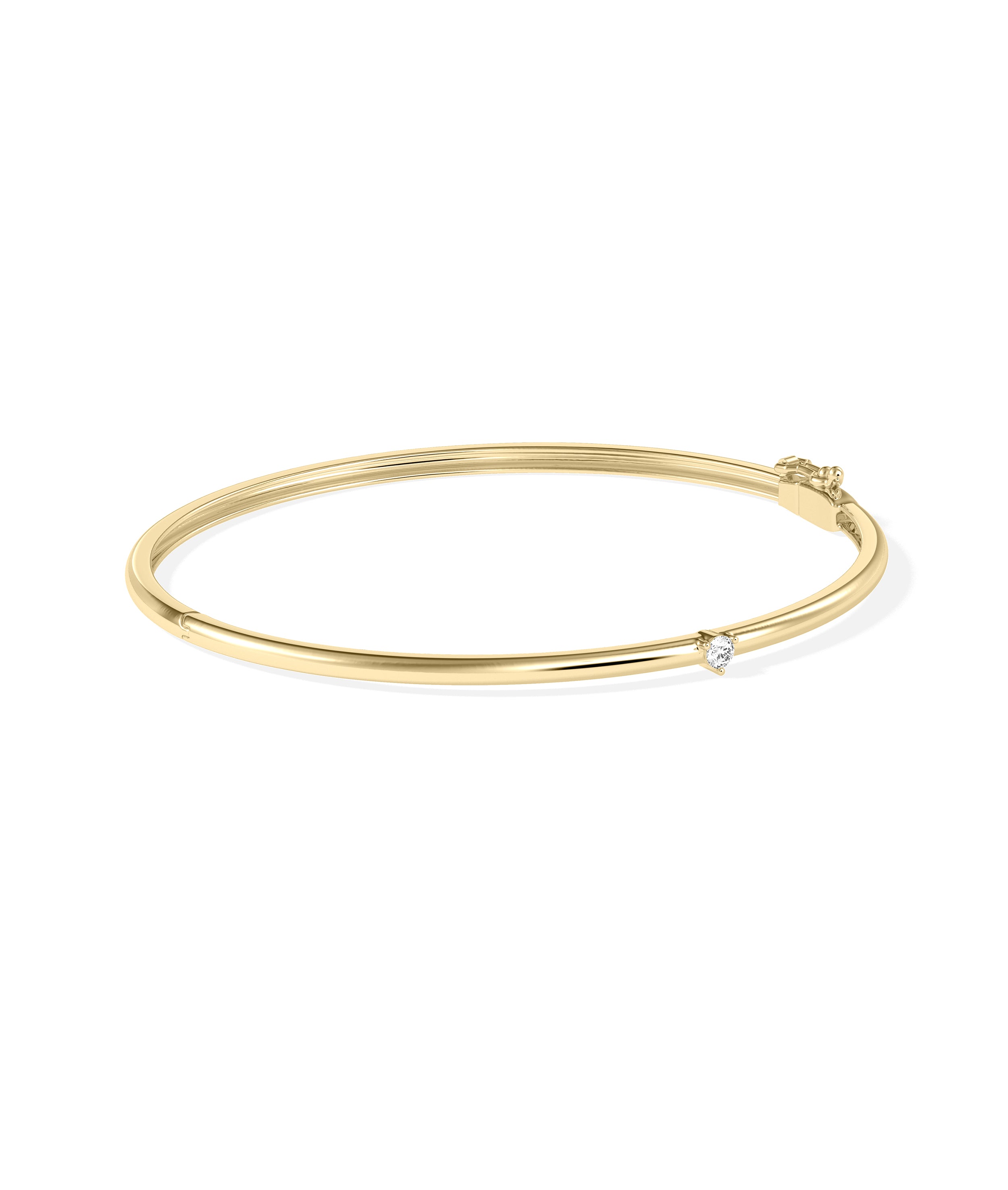 Diamond Petite Solitaire Bangle | Diamond Bangle