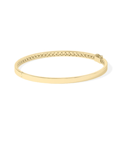 Flat Gold Bangle - Elegant Everyday Jewelry