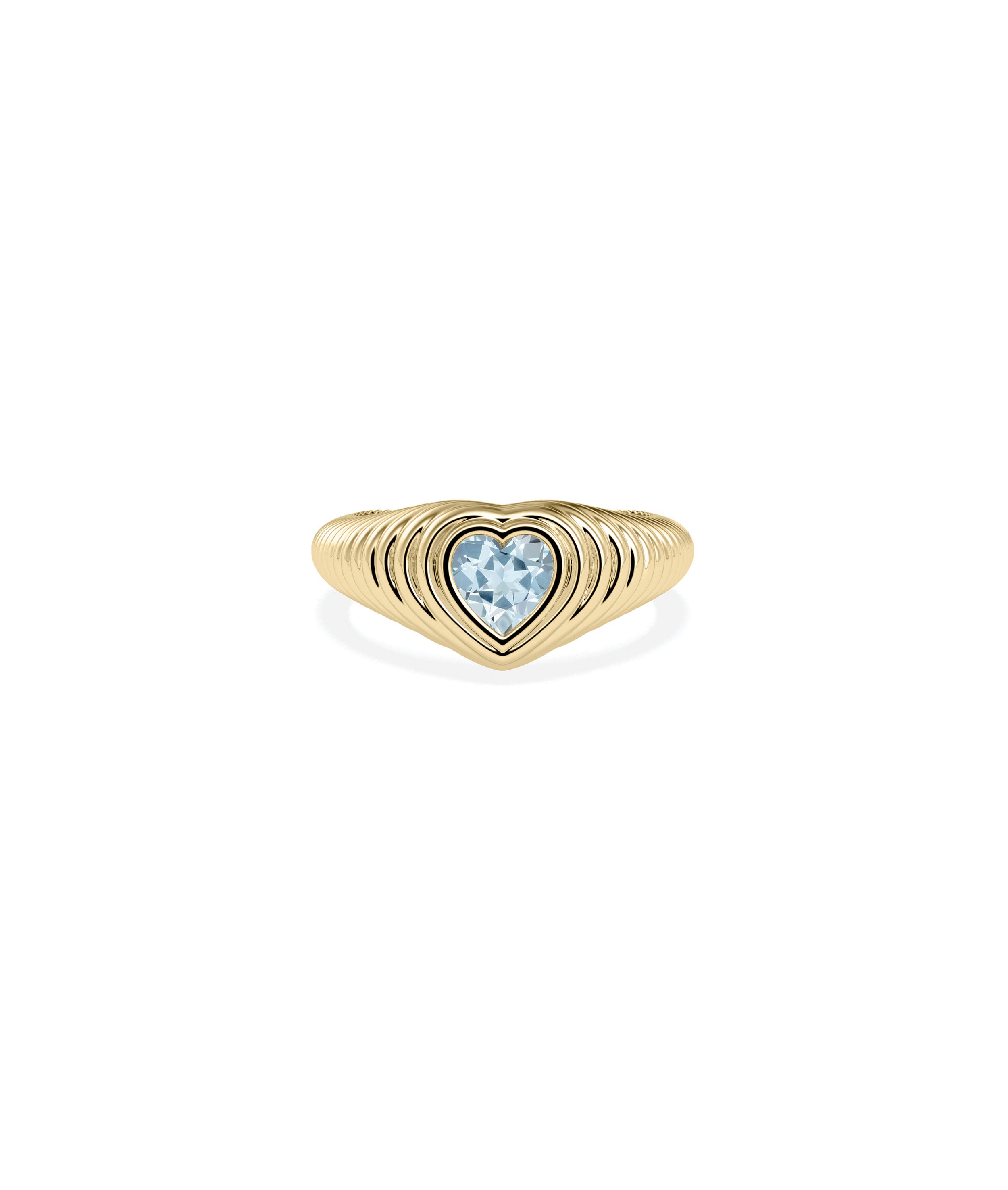 Birthstone Heart Groove Ring | Buy Everyday Jewelry 