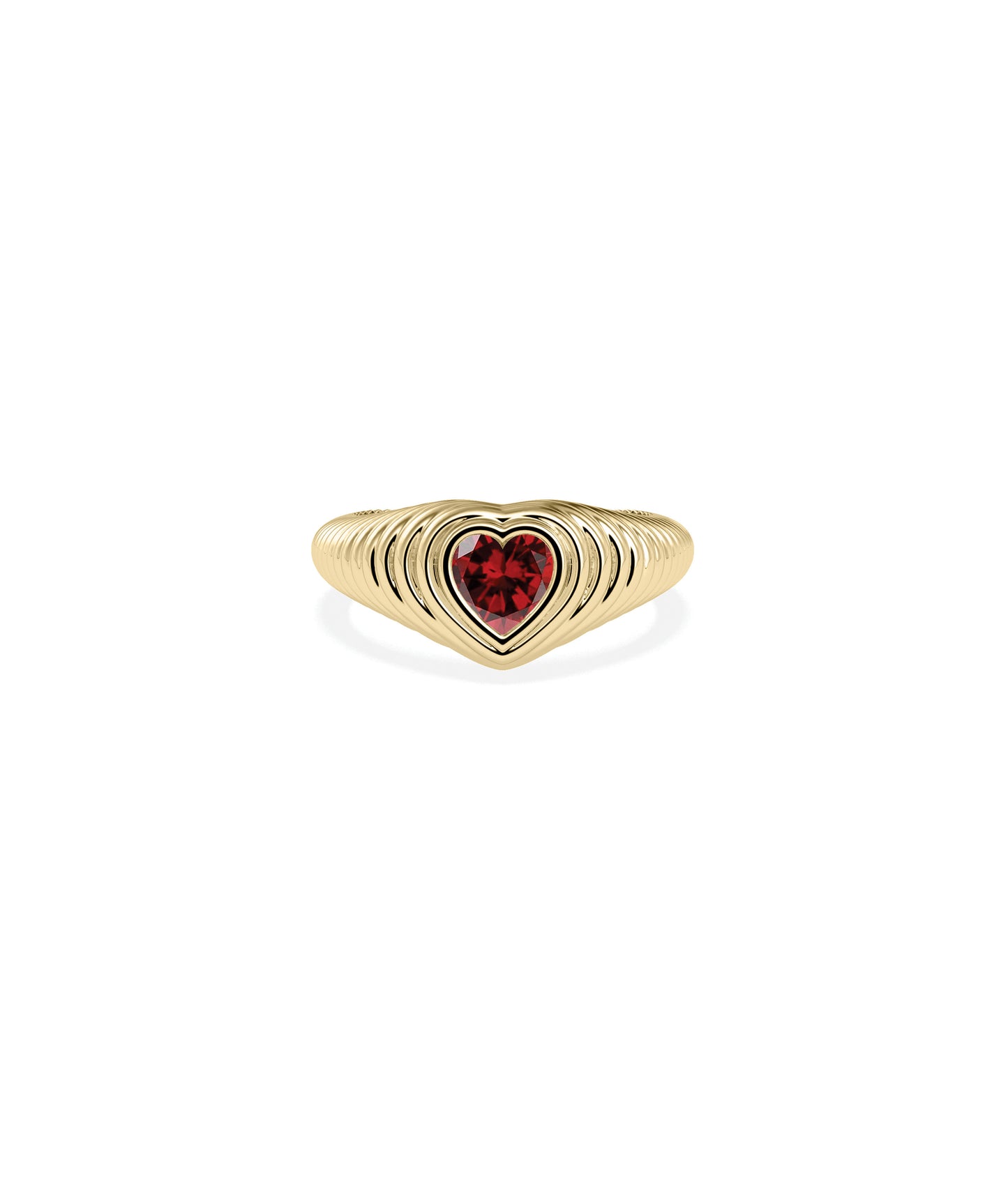 Birthstone Heart Groove Ring | Buy Everyday Jewelry 