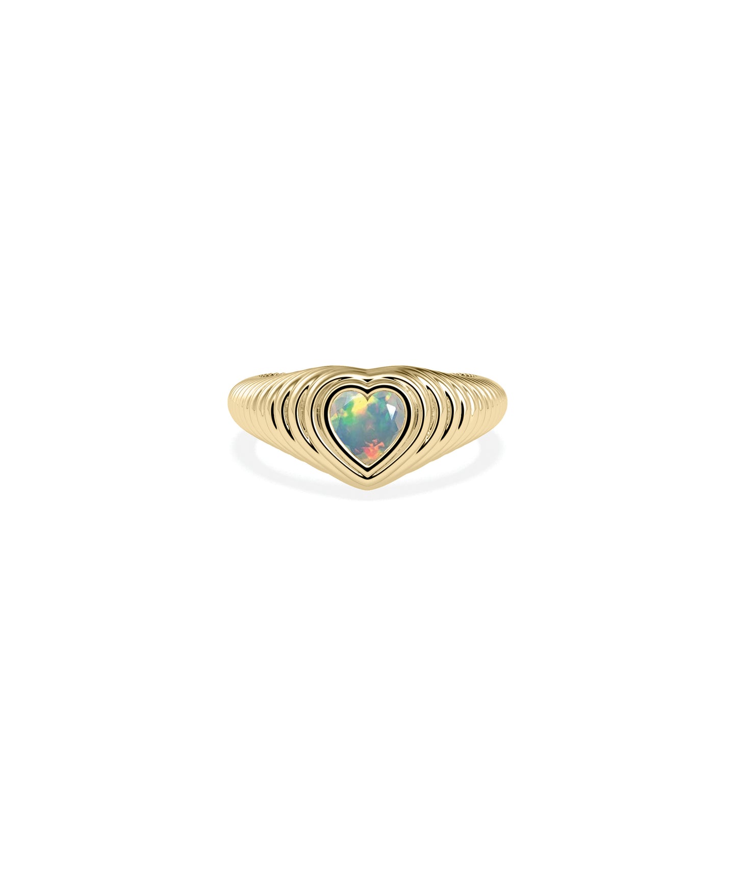 Birthstone Heart Groove Ring | Buy Everyday Jewelry 