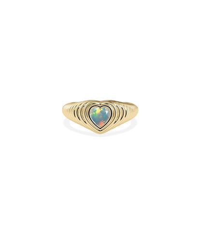 Birthstone Heart Groove Ring | Buy Everyday Jewelry 