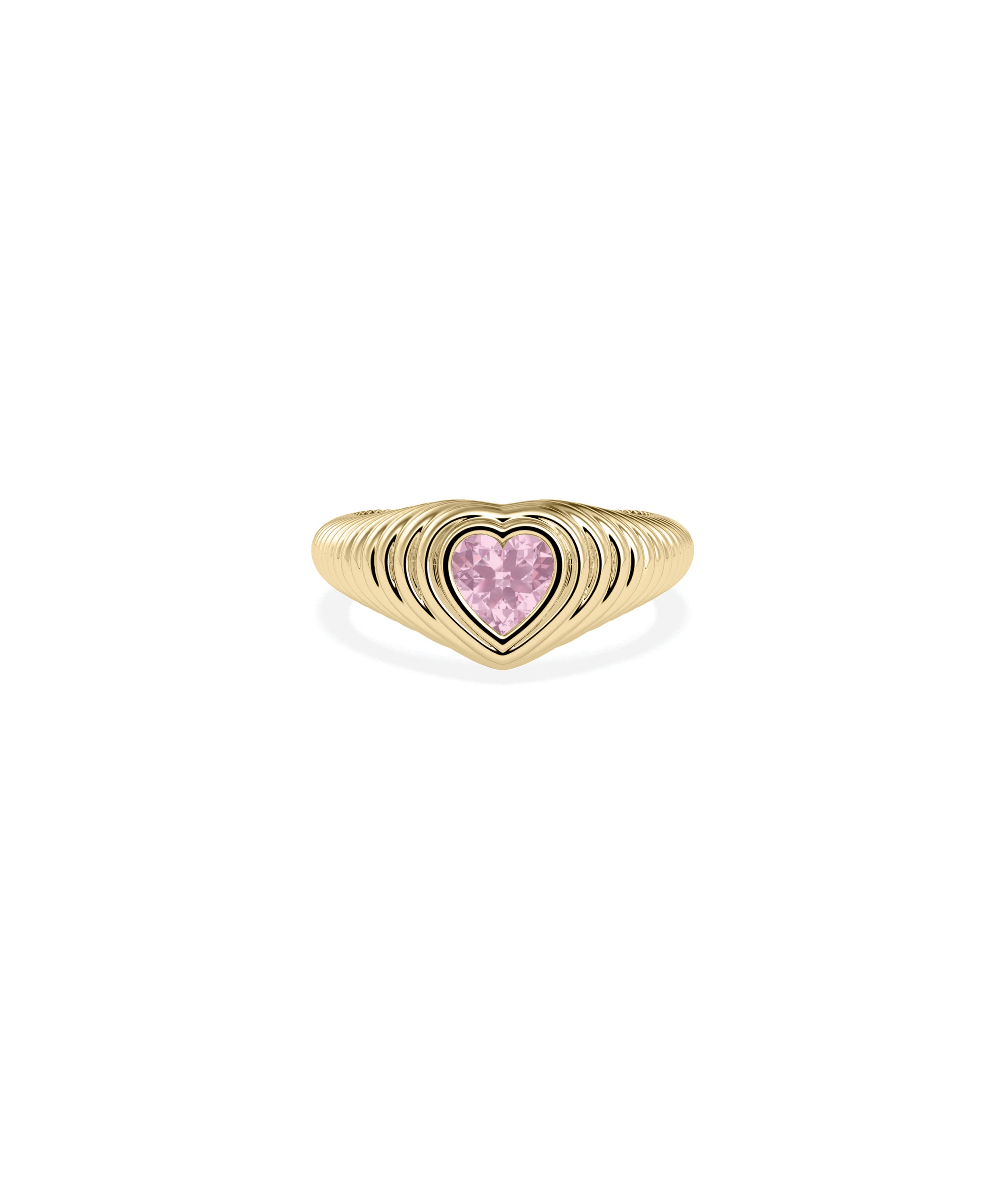 Birthstone Heart Groove Ring | Buy Everyday Jewelry 