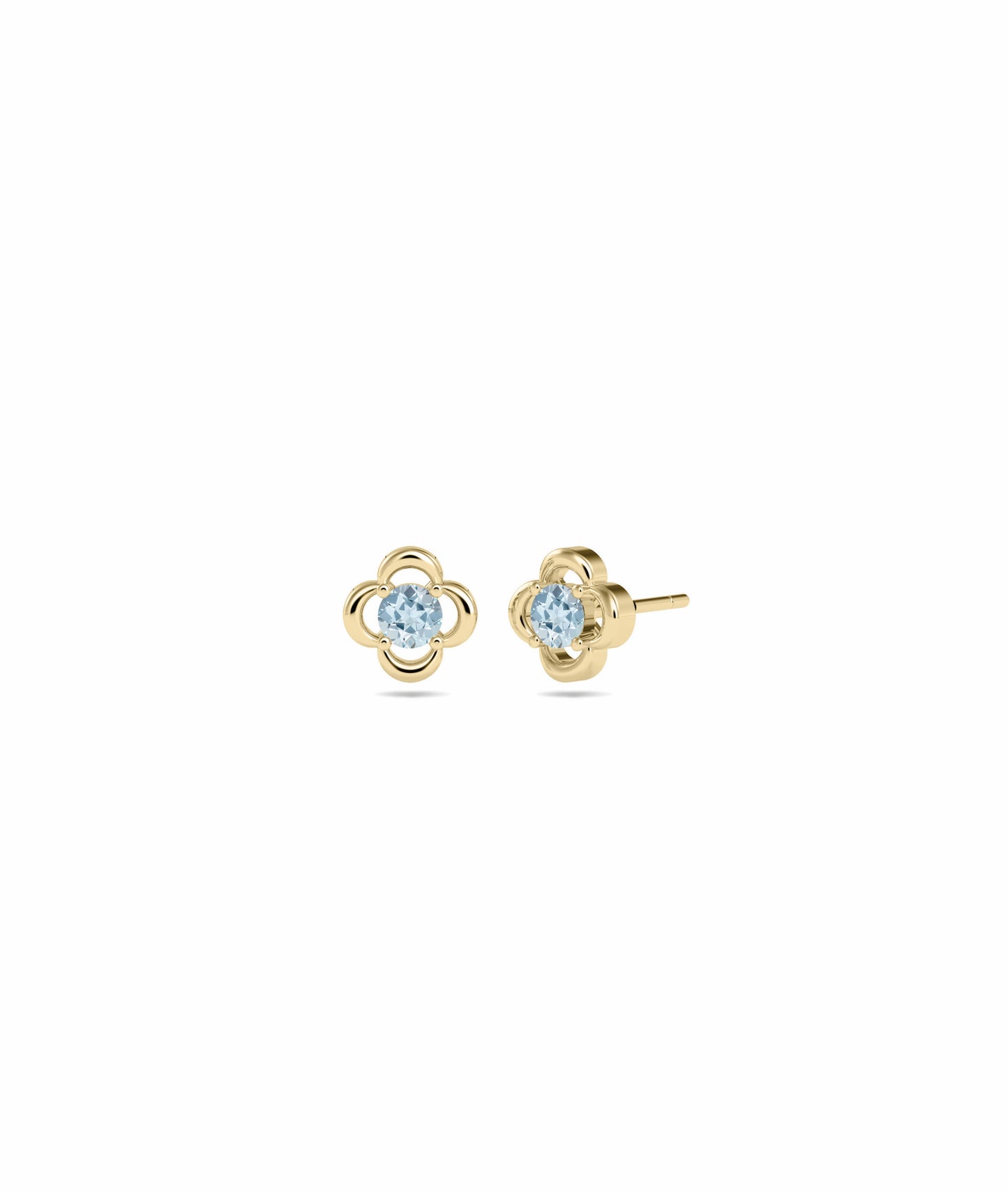 Birthstone Clover Stud Earring