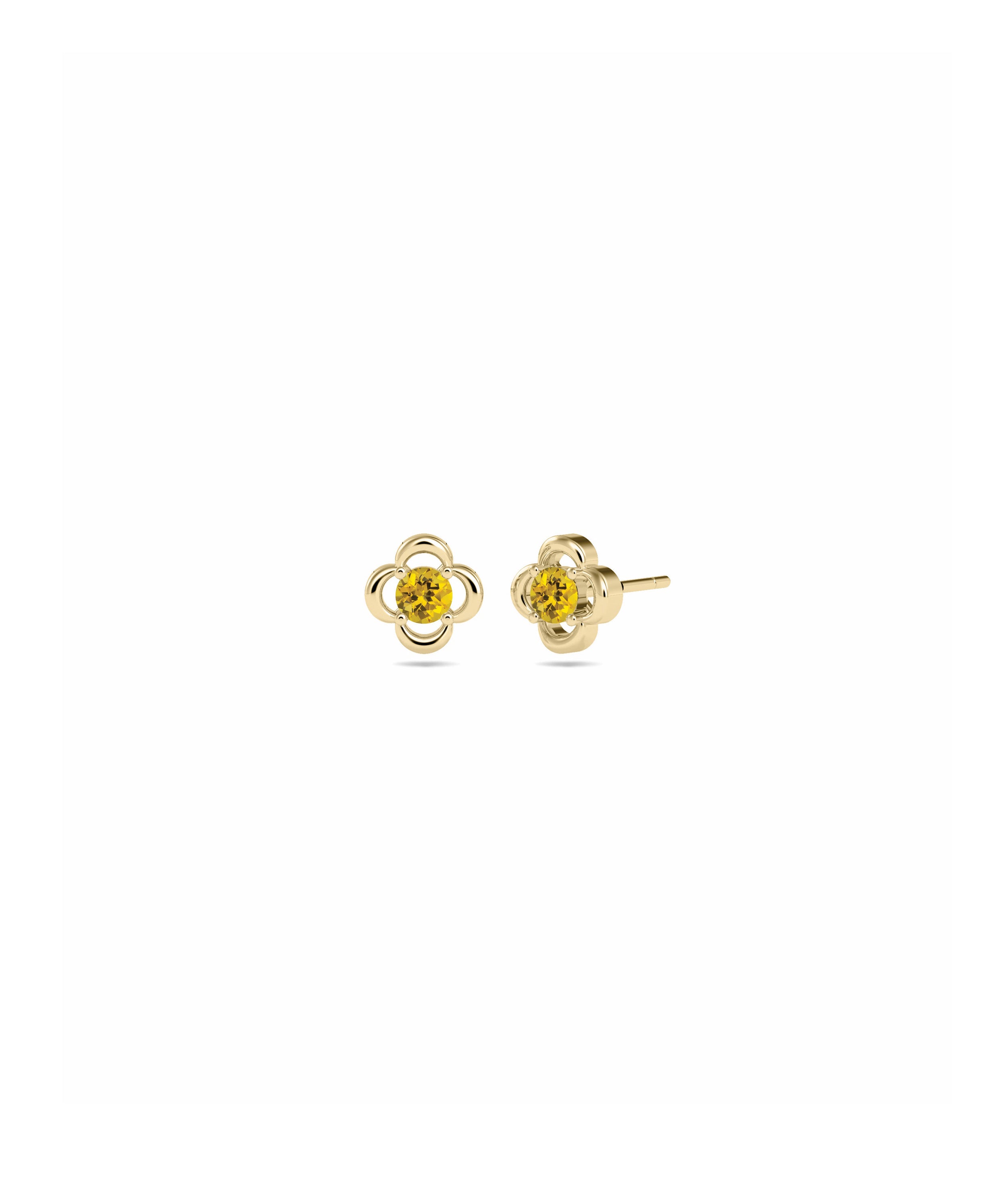 Birthstone Clover Stud Earring