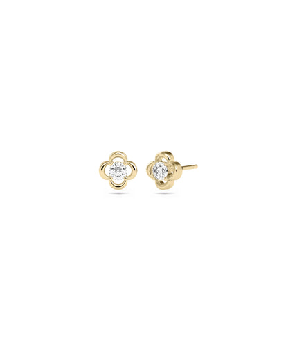 Birthstone Clover Stud Earring