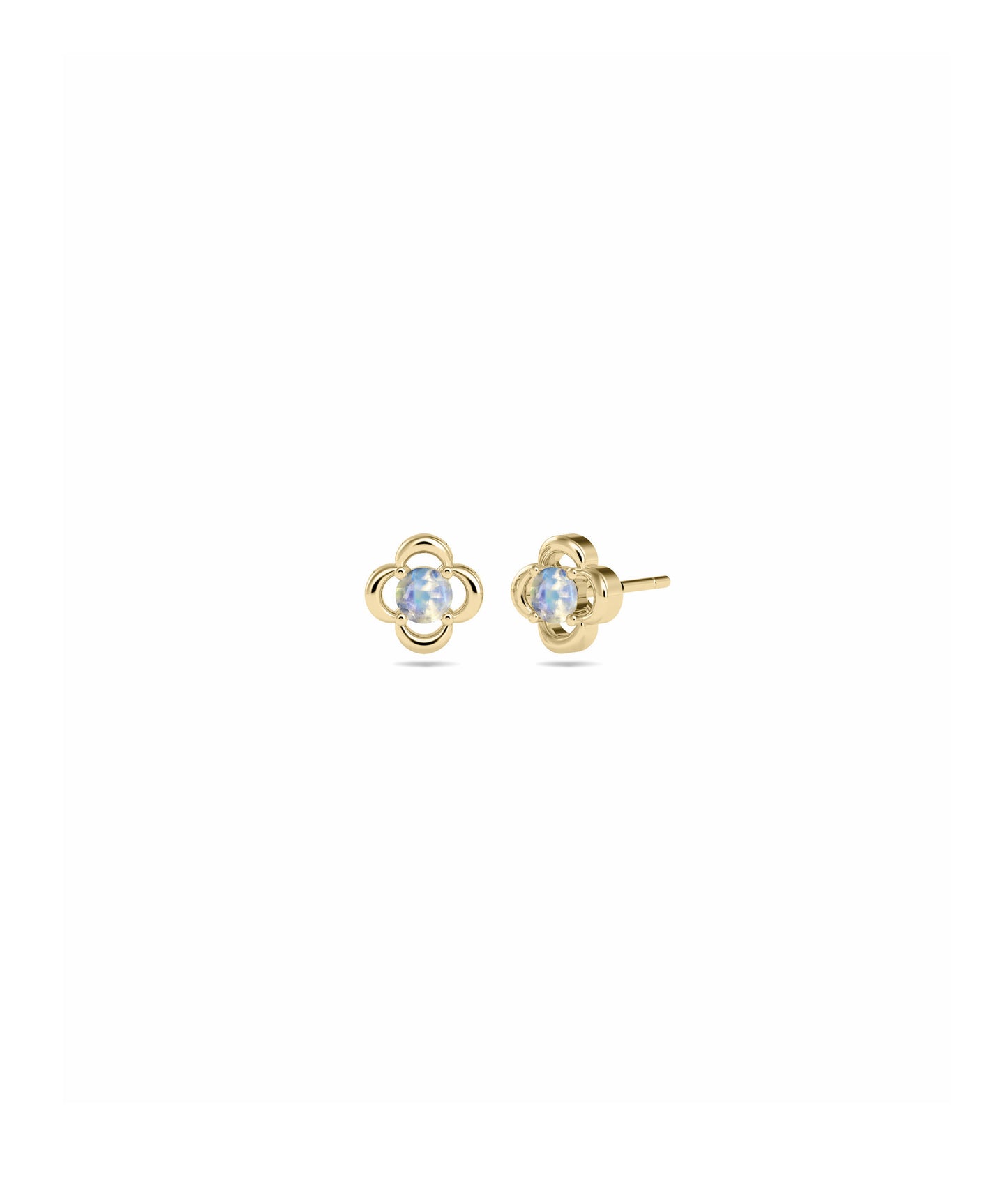 Birthstone Clover Stud Earring