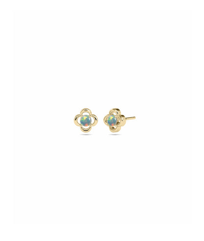 Birthstone Clover Stud Earring