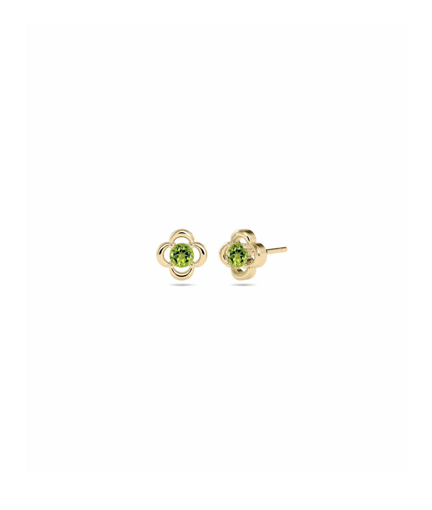 Birthstone Clover Stud Earring