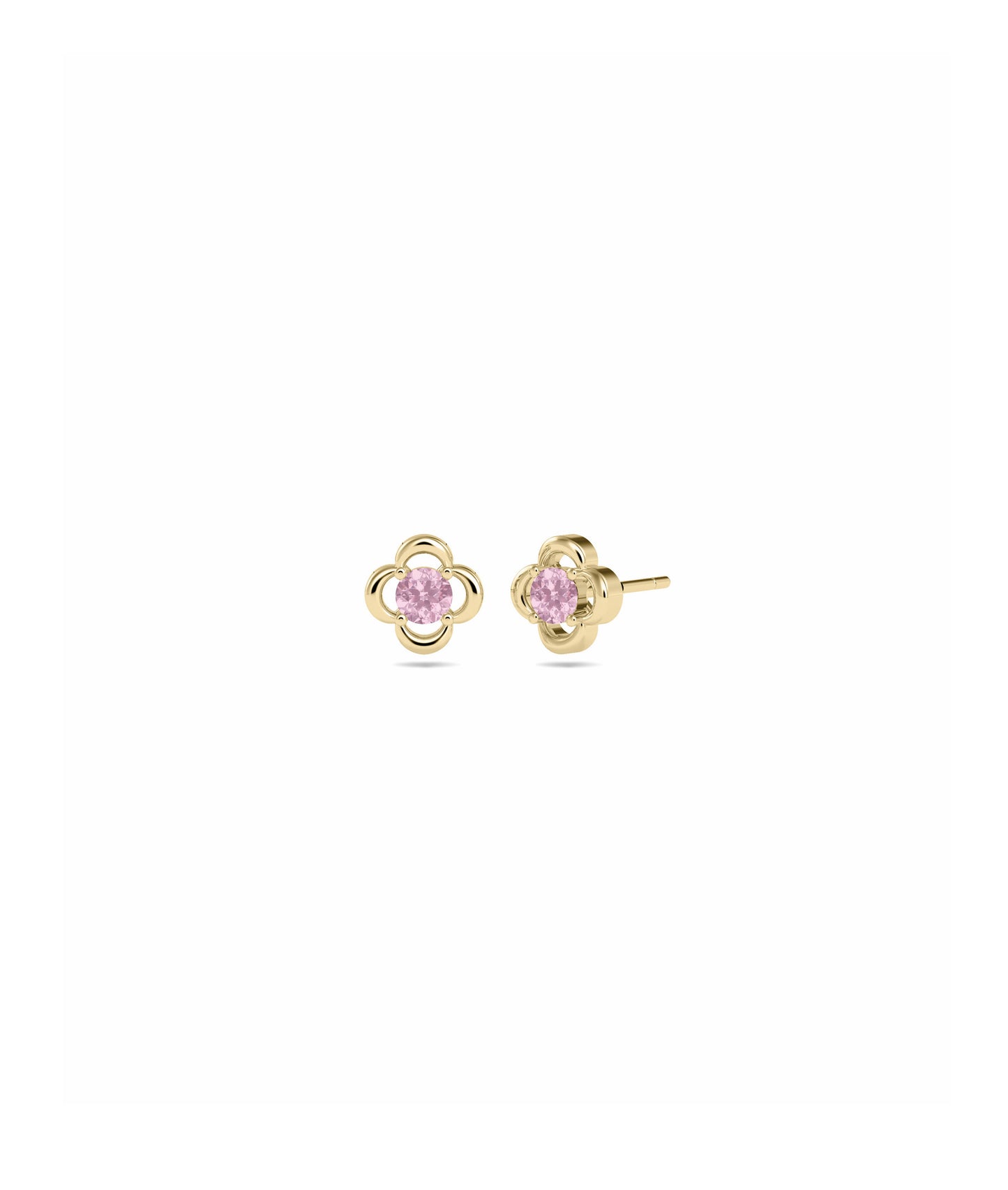 Birthstone Clover Stud Earring